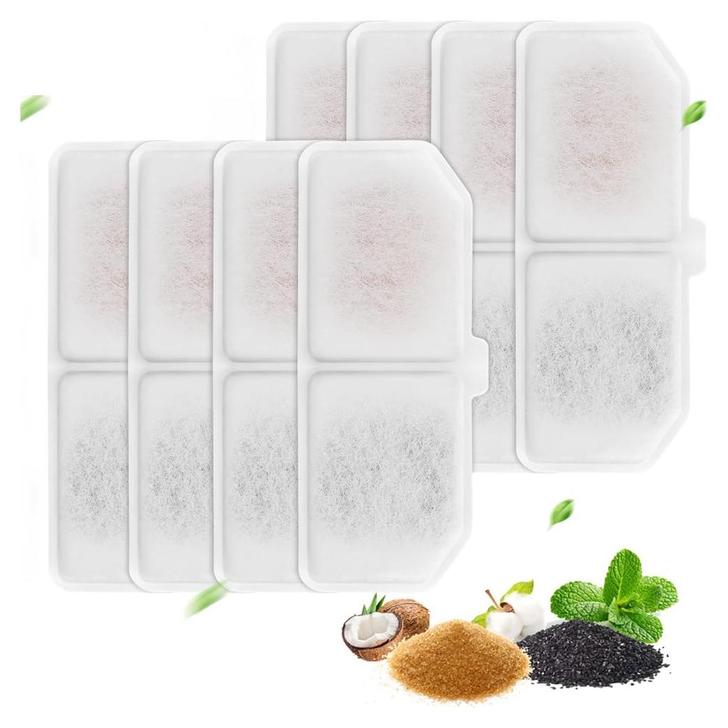 Filtros de agua para gatos DODOCAT, 8 unidades de carbón