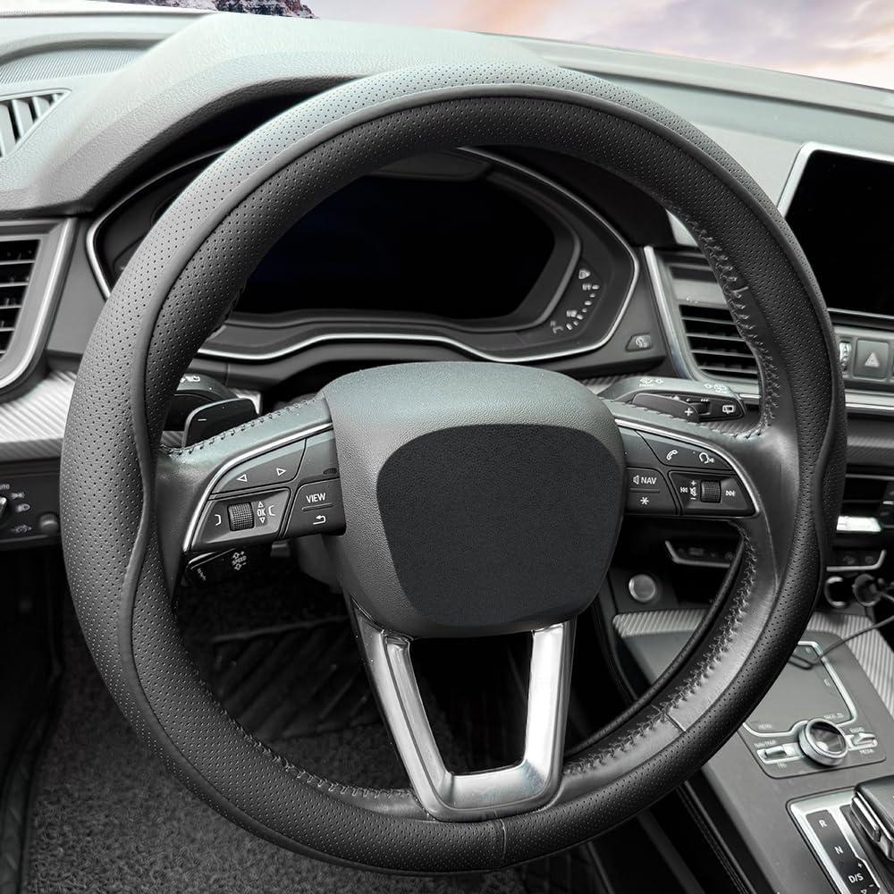 Cubierta de Volante de Cuero HAOTULE K52 Antideslizante Negro