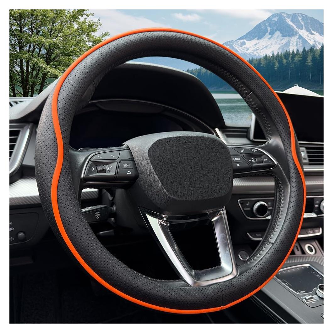 Cubierta de Volante de Cuero HAOTULE K54 Antideslizante 36-38 cm