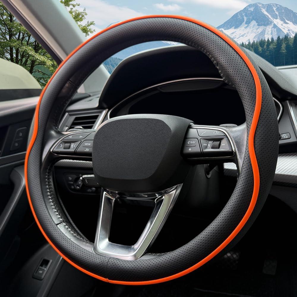 Cubierta de Volante de Cuero HAOTULE K54 Antideslizante 36-38 cm