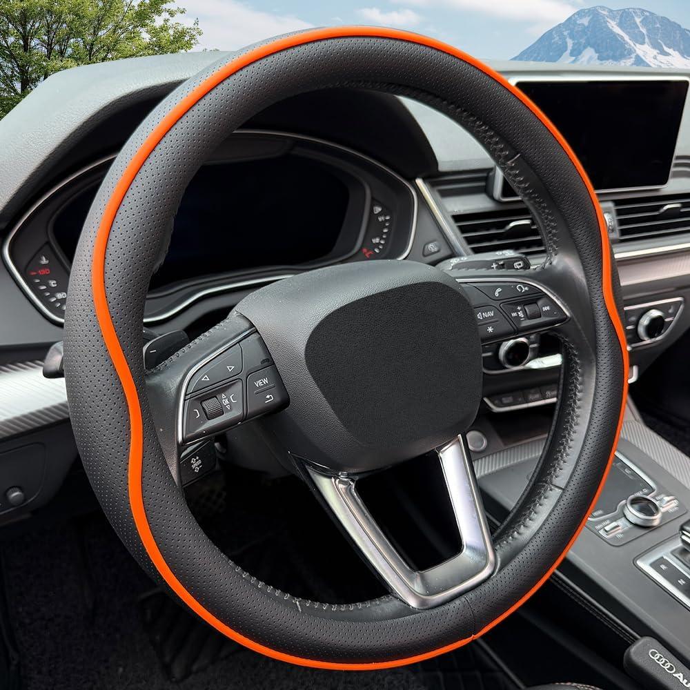 Cubierta de Volante de Cuero HAOTULE K54 Antideslizante 36-38 cm