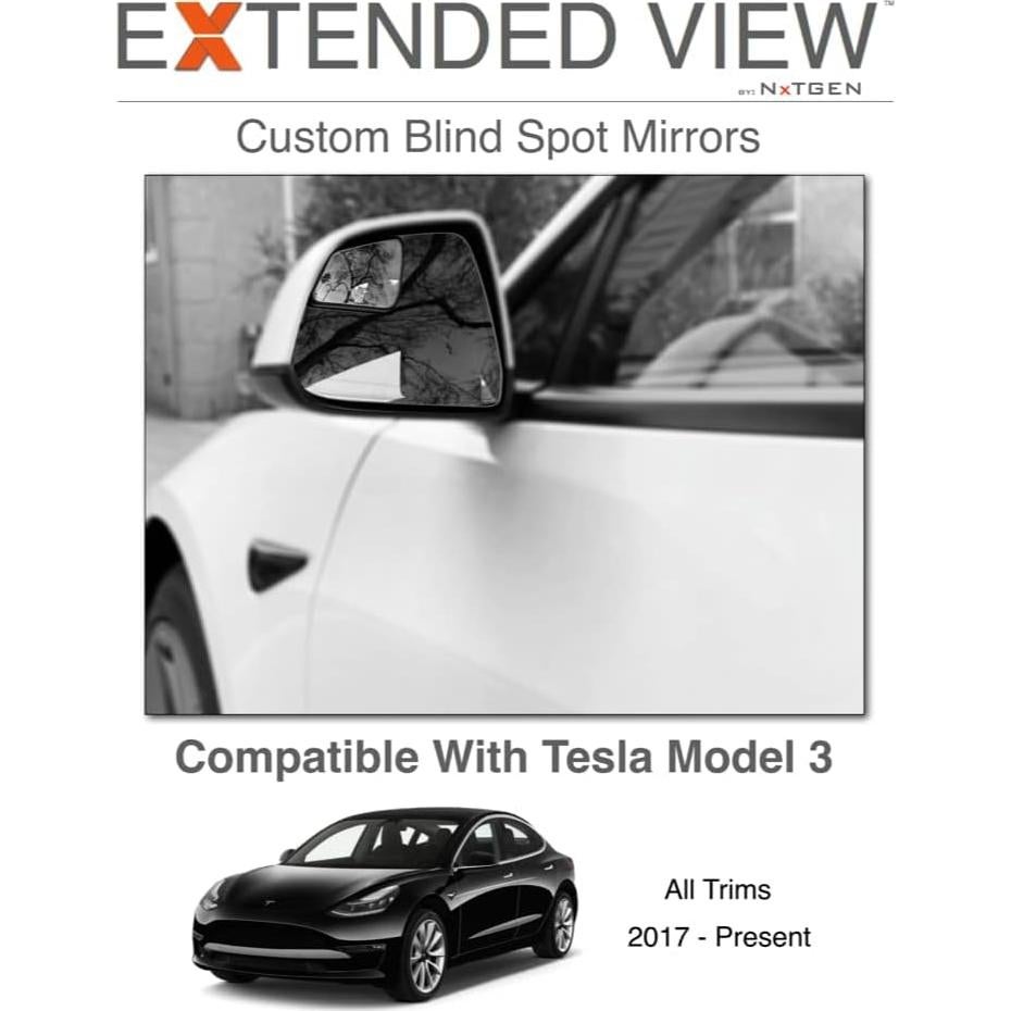 Espejos de Punto Ciego NXTGEN para Tesla Model 3 - Juego de 2