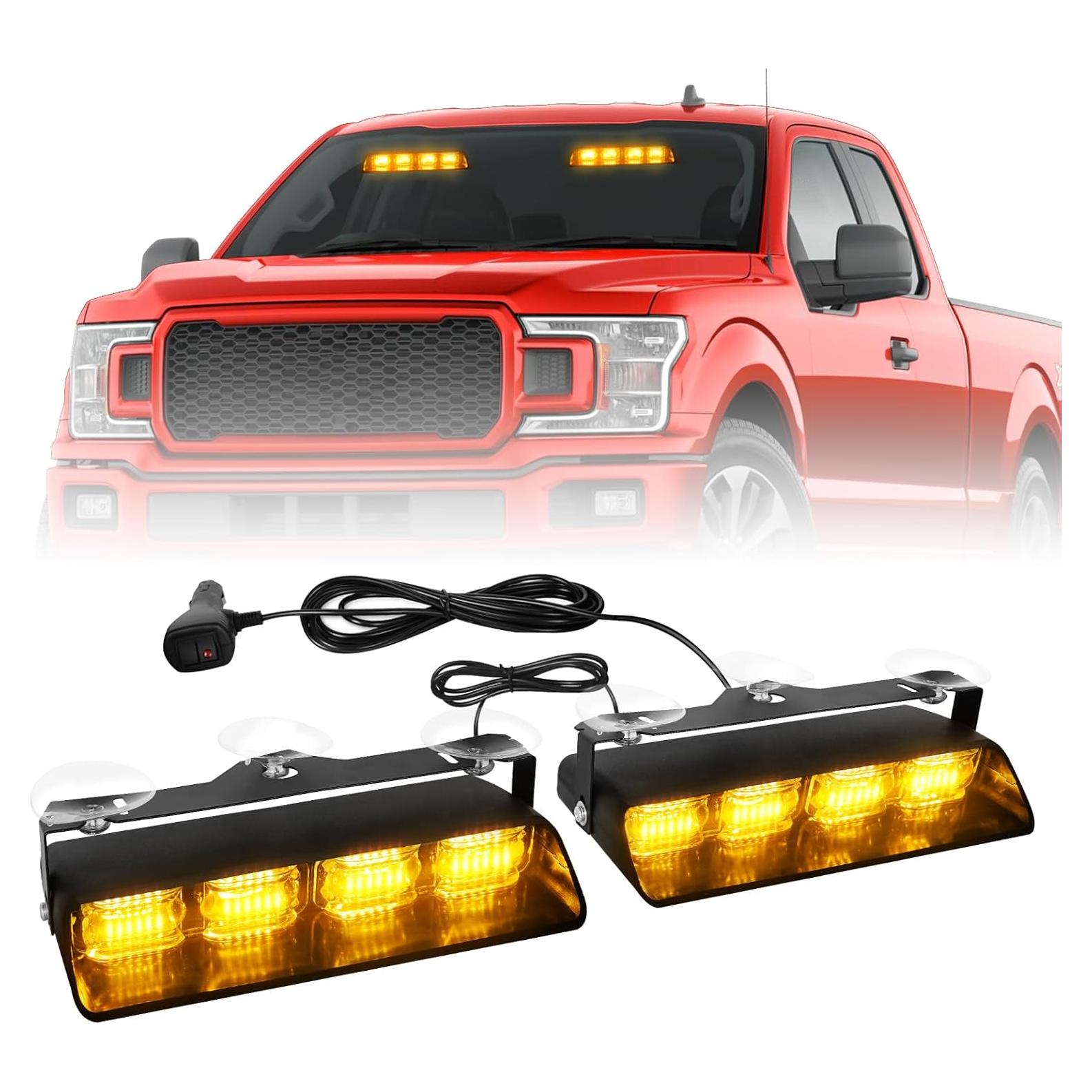 Luces Estroboscópicas de Emergencia HLauto 2002L Ámbar 48 LED