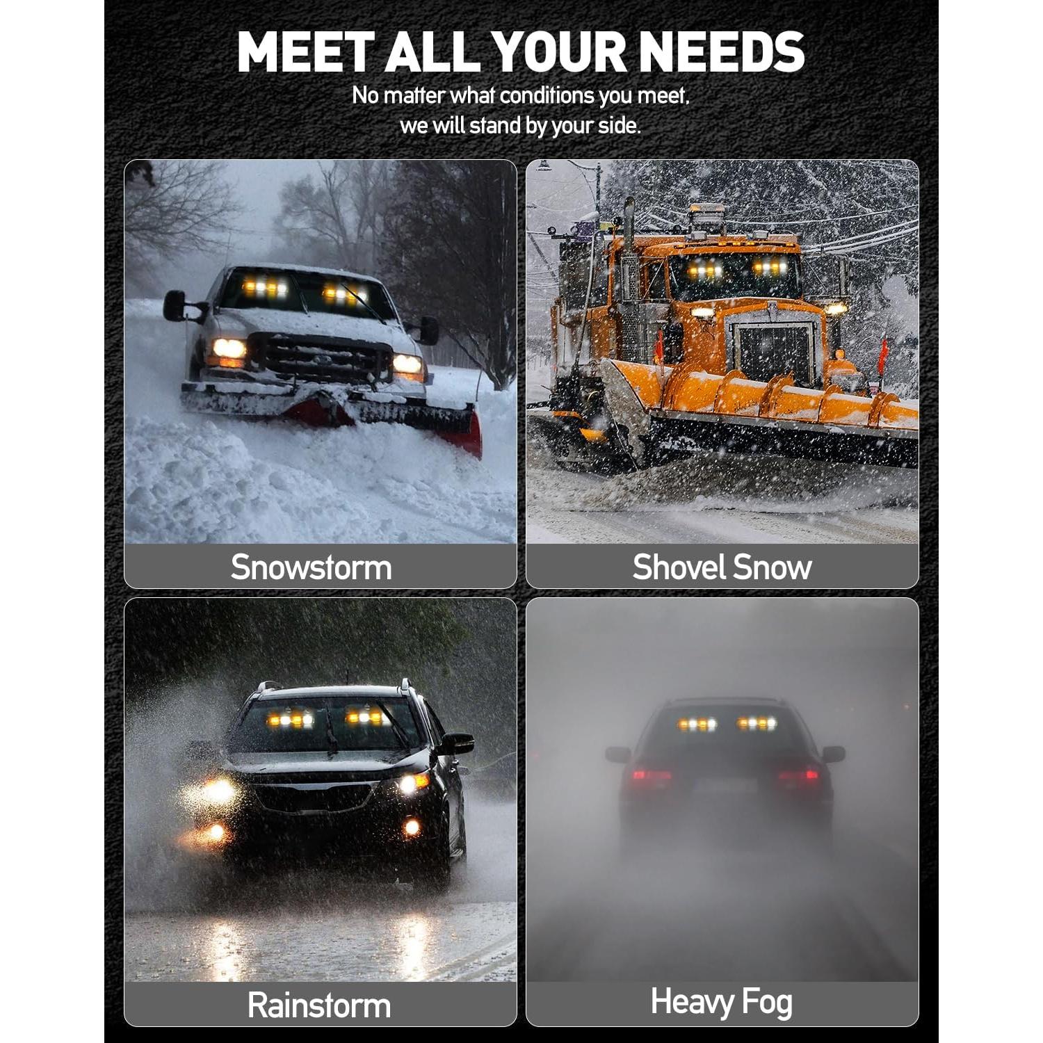 Luces Estroboscópicas de Emergencia HLauto 2002L Ámbar 48 LED