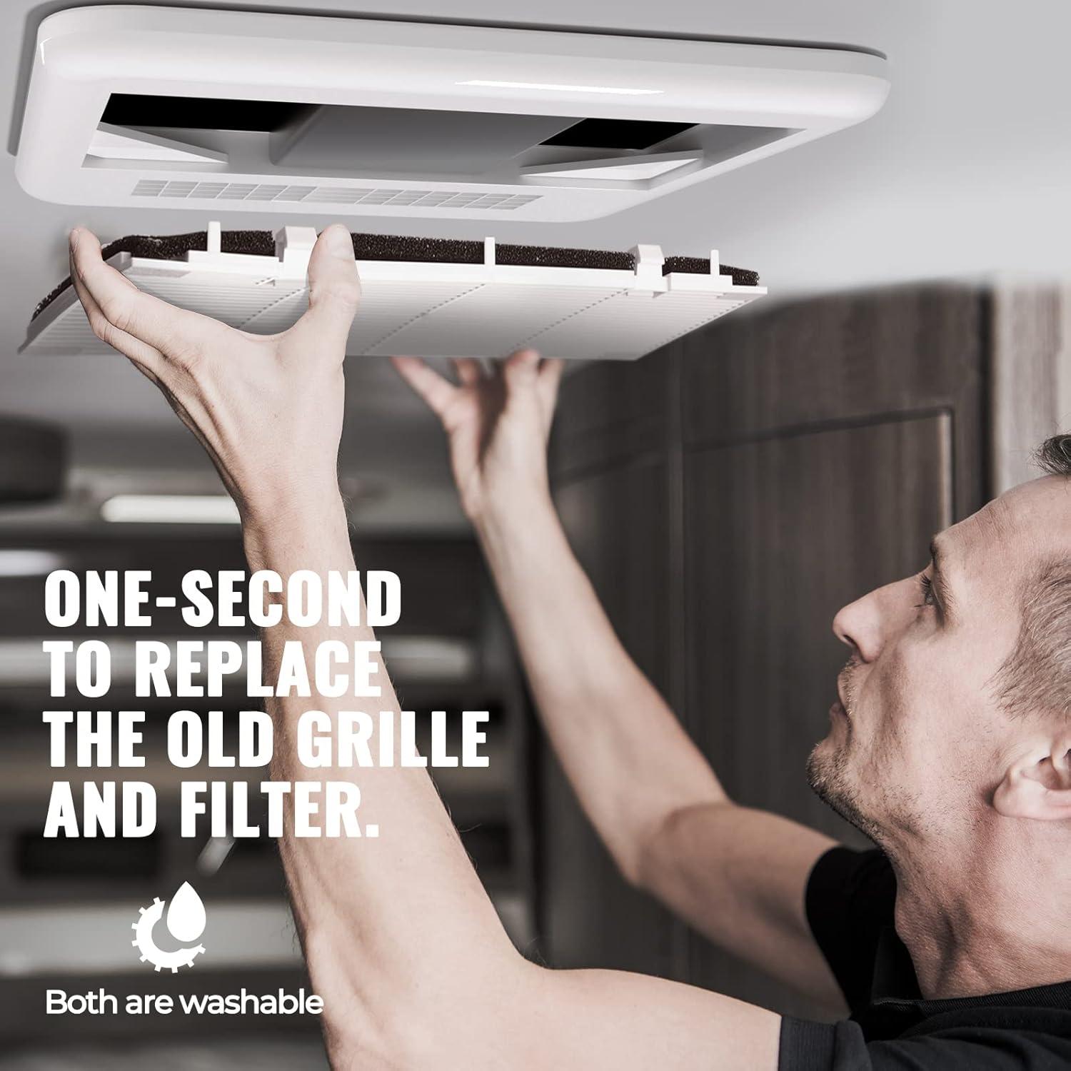 Rejilla de Aire Acondicionado BougeRV IRV088N con Filtro 7mm