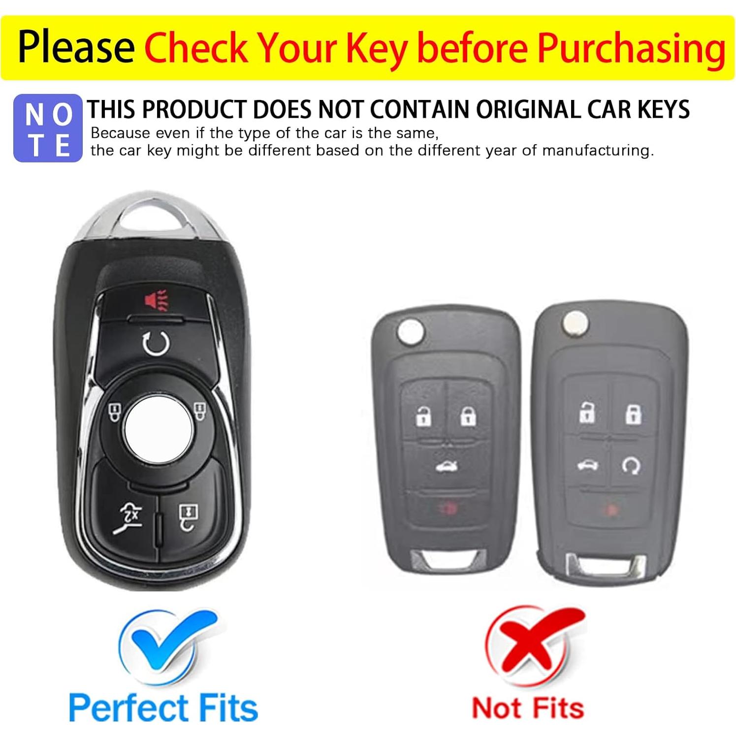 Funda de Llave Syodiesn TPU para Buick 2015-2023 6 Botones Azul