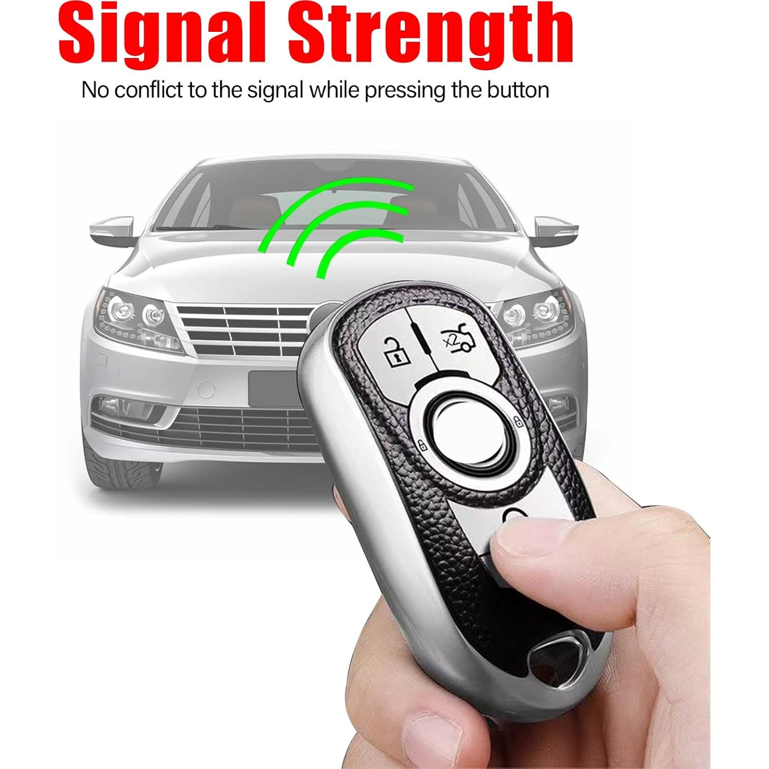 Funda de Llave Syodiesn TPU para Buick 2015-2023 6 Botones Azul