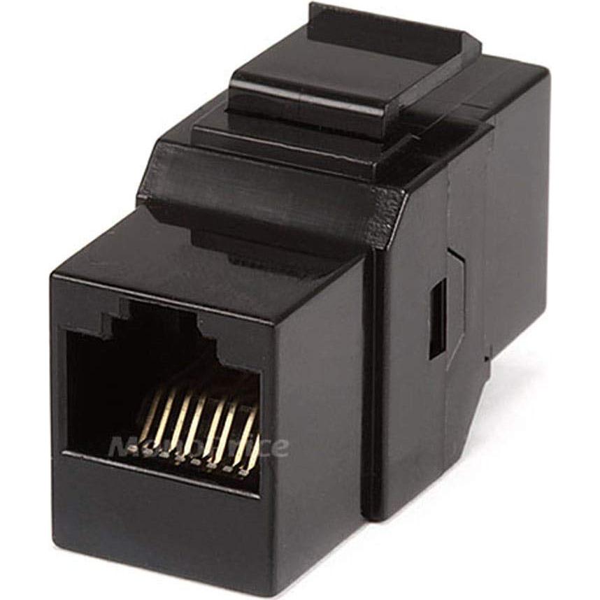 Conector Keystone Pasante RJ45 Monoprice - Acoplador Negro