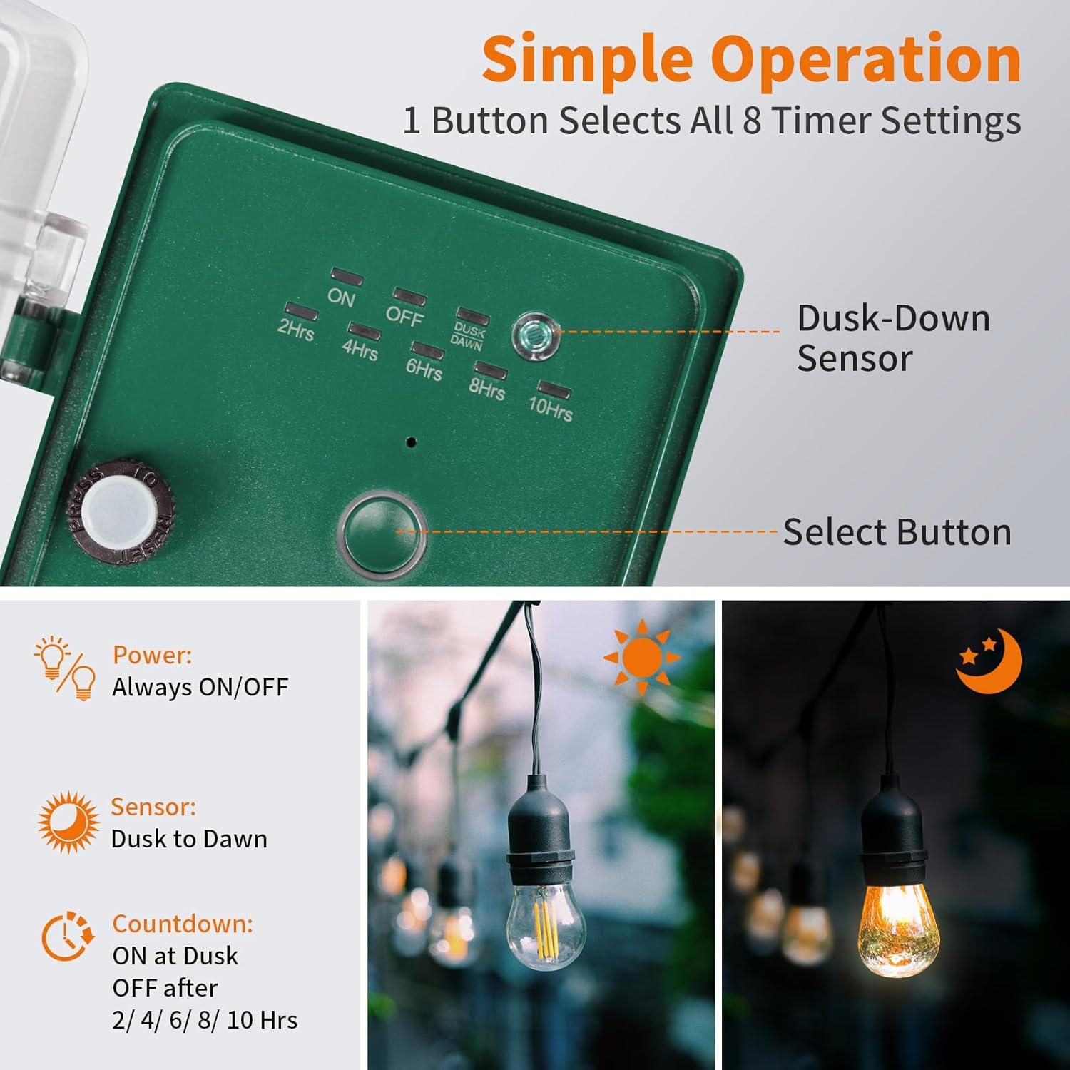 Temporizador de Estaca SURAIELEC 6 Salidas 1.83m Exterior