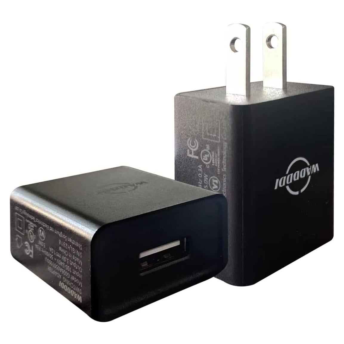 Cargador de Pared USB 5V 1A WADDDDI - Adaptador Portátil Negro