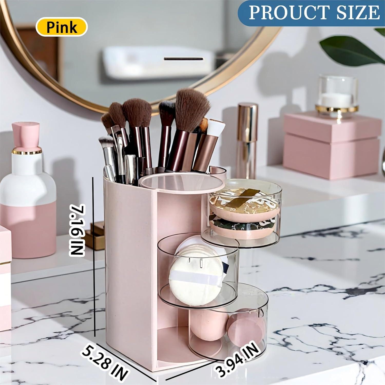 Organizador de Accesorios para el Cabello Azurphoric Rosa 3 Capas