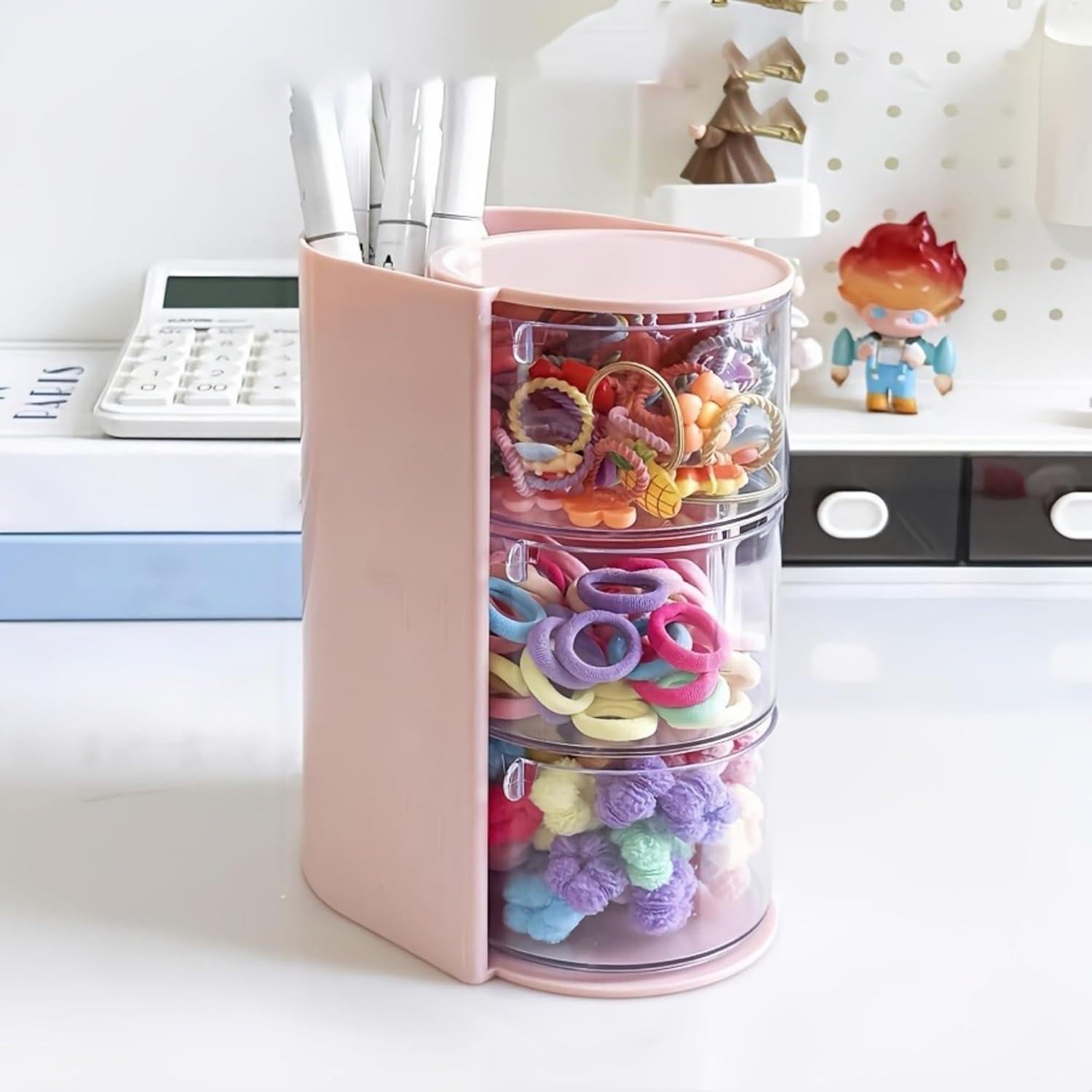 Organizador de Accesorios para el Cabello Azurphoric Rosa 3 Capas