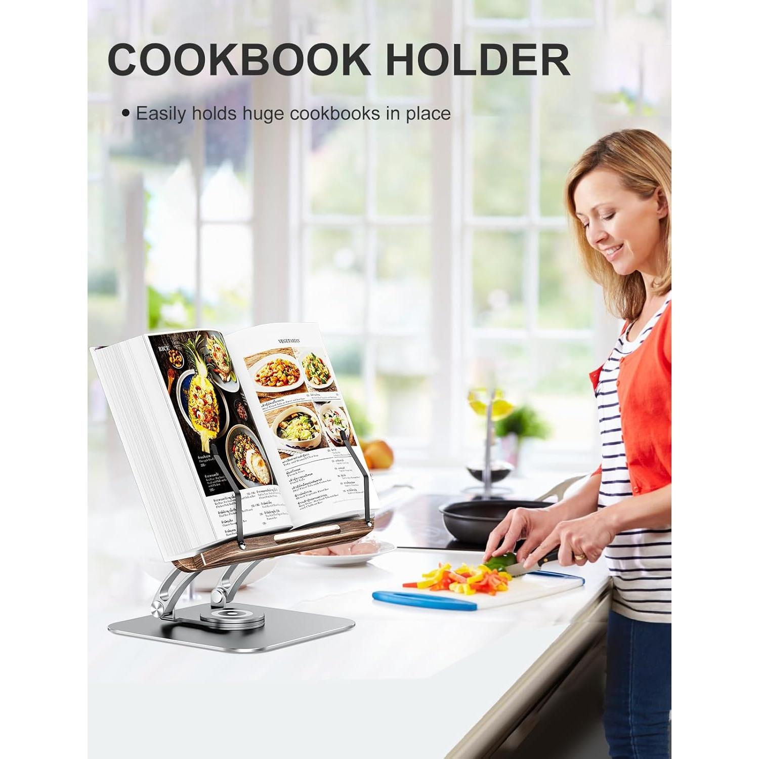 Soporte de Libro Tounee RS03 Ajustable 360° Plata