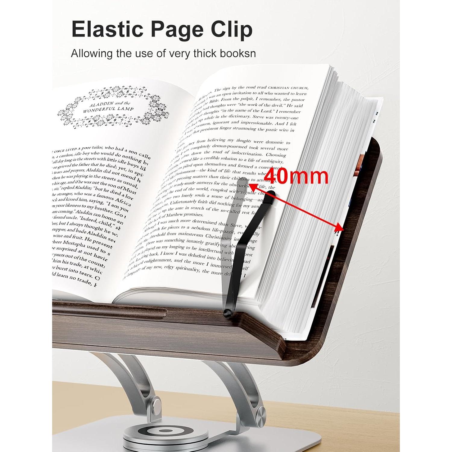 Soporte de Libro Tounee RS03 Ajustable 360° Plata