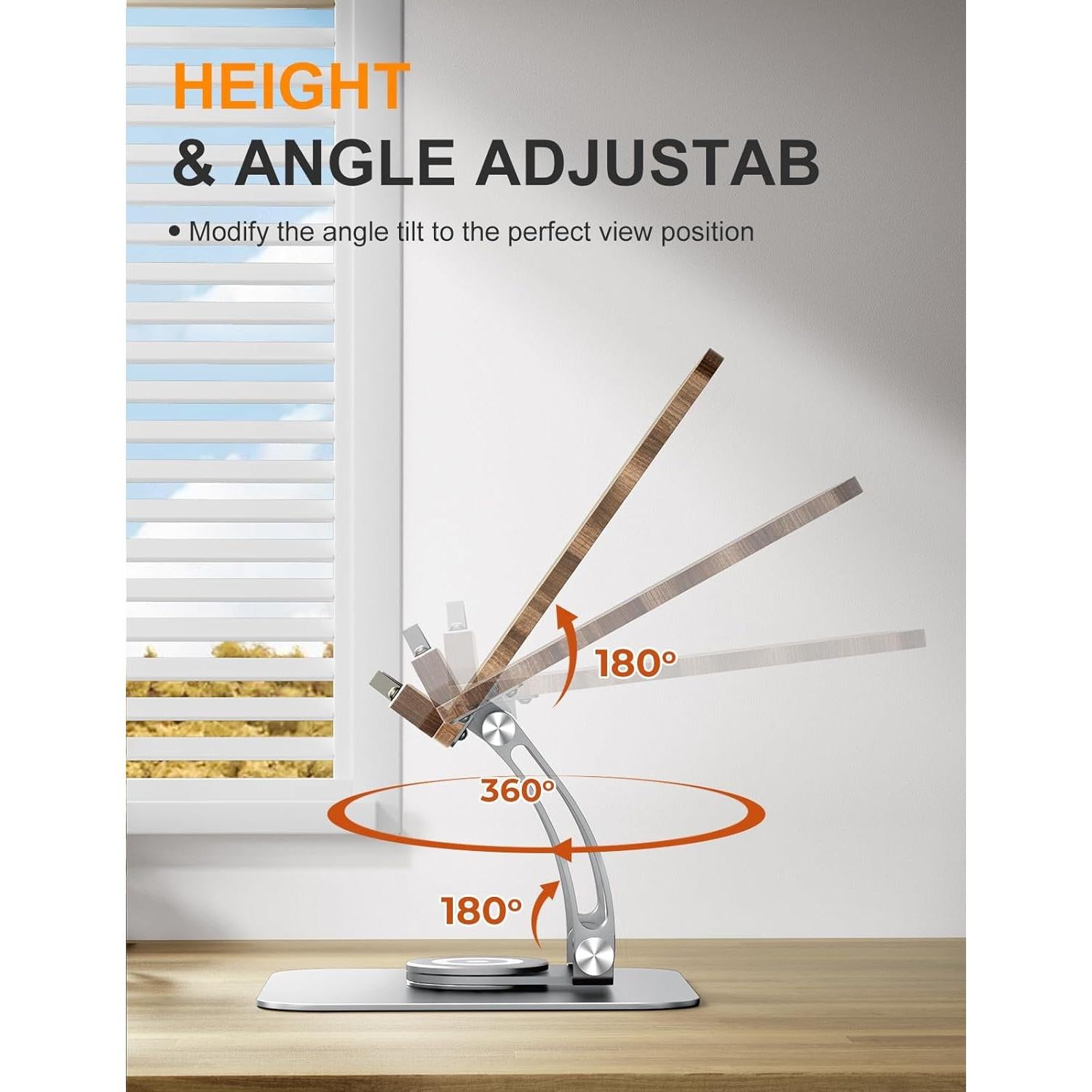 Soporte de Libro Tounee RS03 Ajustable 360° Plata