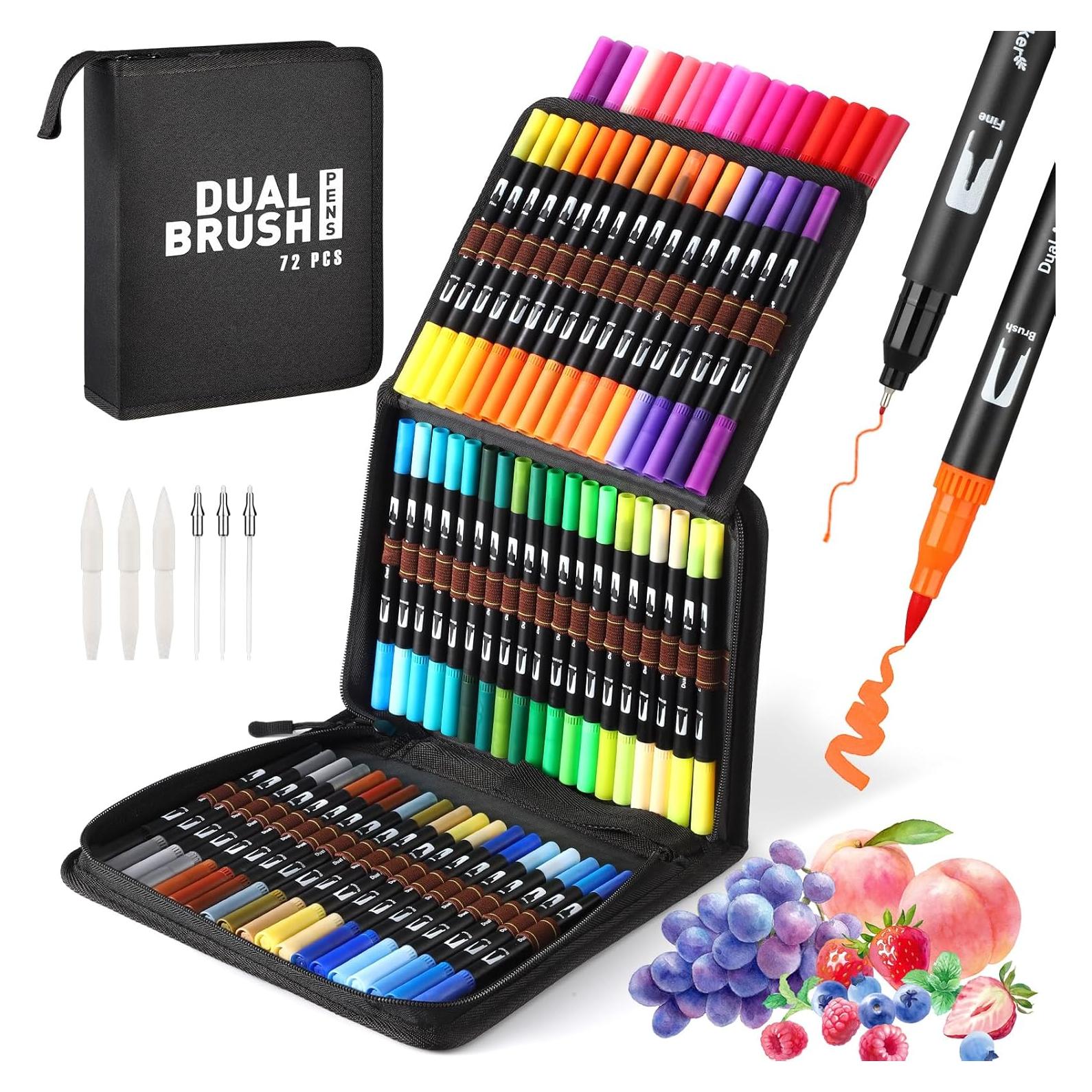 Set de 72 Marcadores de Punta Doble Mzh Art Multicolor