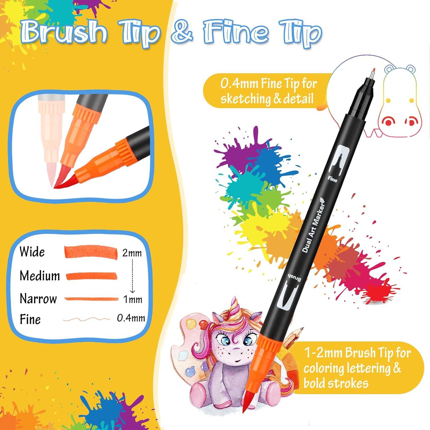 Set de 72 Marcadores de Punta Doble Mzh Art Multicolor