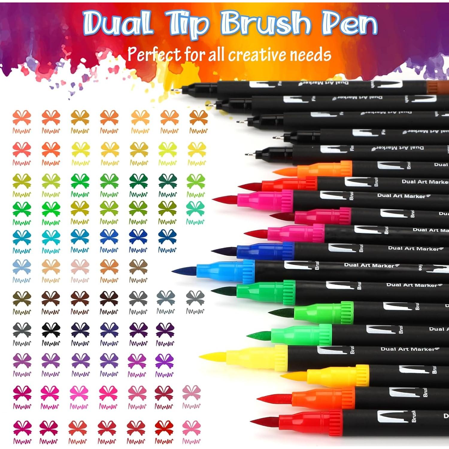 Set de 72 Marcadores de Punta Doble Mzh Art Multicolor