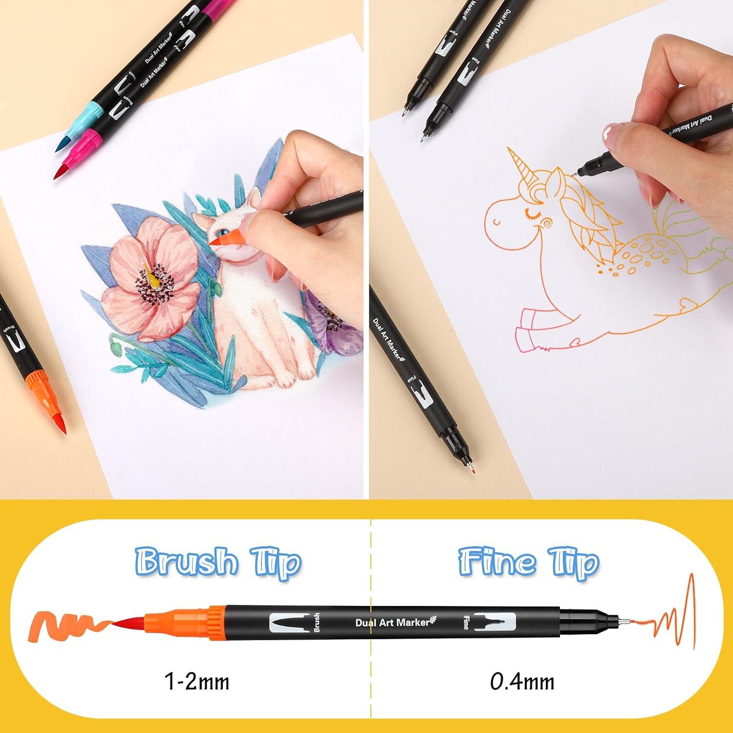 Set de 72 Marcadores de Punta Doble Mzh Art Multicolor