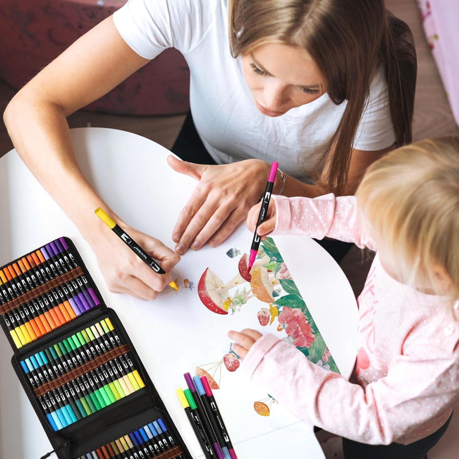 Set de 72 Marcadores de Punta Doble Mzh Art Multicolor