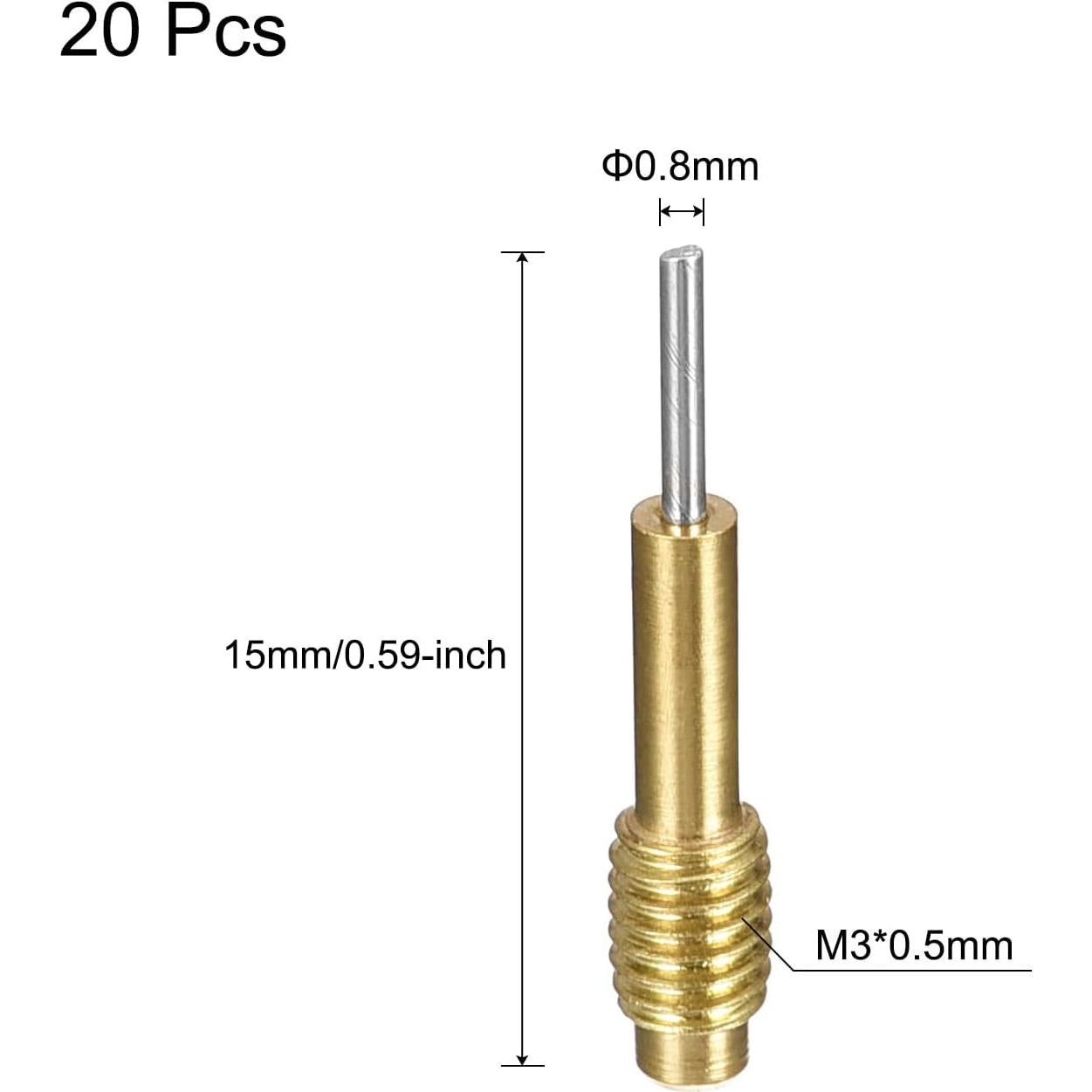 Pasadores de Enlace de Reloj UXCELL 20pcs 0.8mm Latón