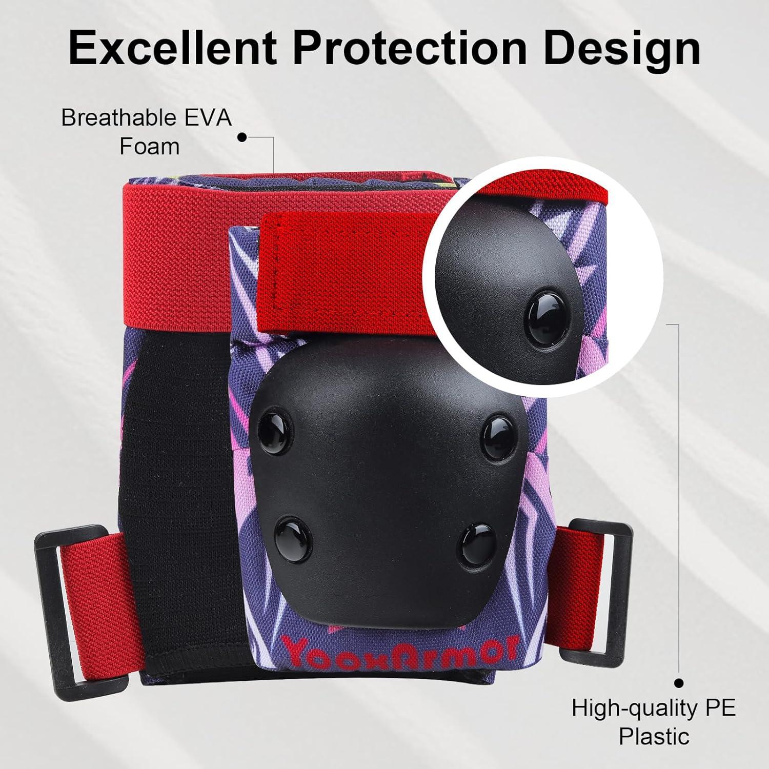 Conjunto de Rodilleras y Codilleras YOOXARMOR para Niños 3-8 Años