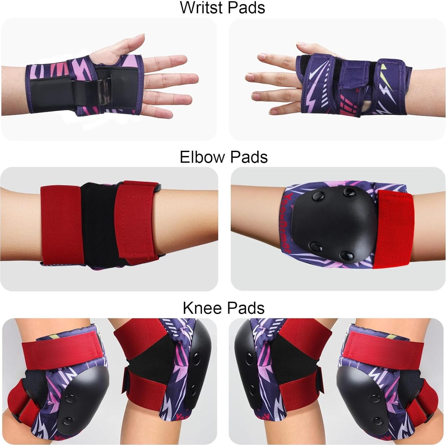 Conjunto de Rodilleras y Codilleras YOOXARMOR para Niños 3-8 Años
