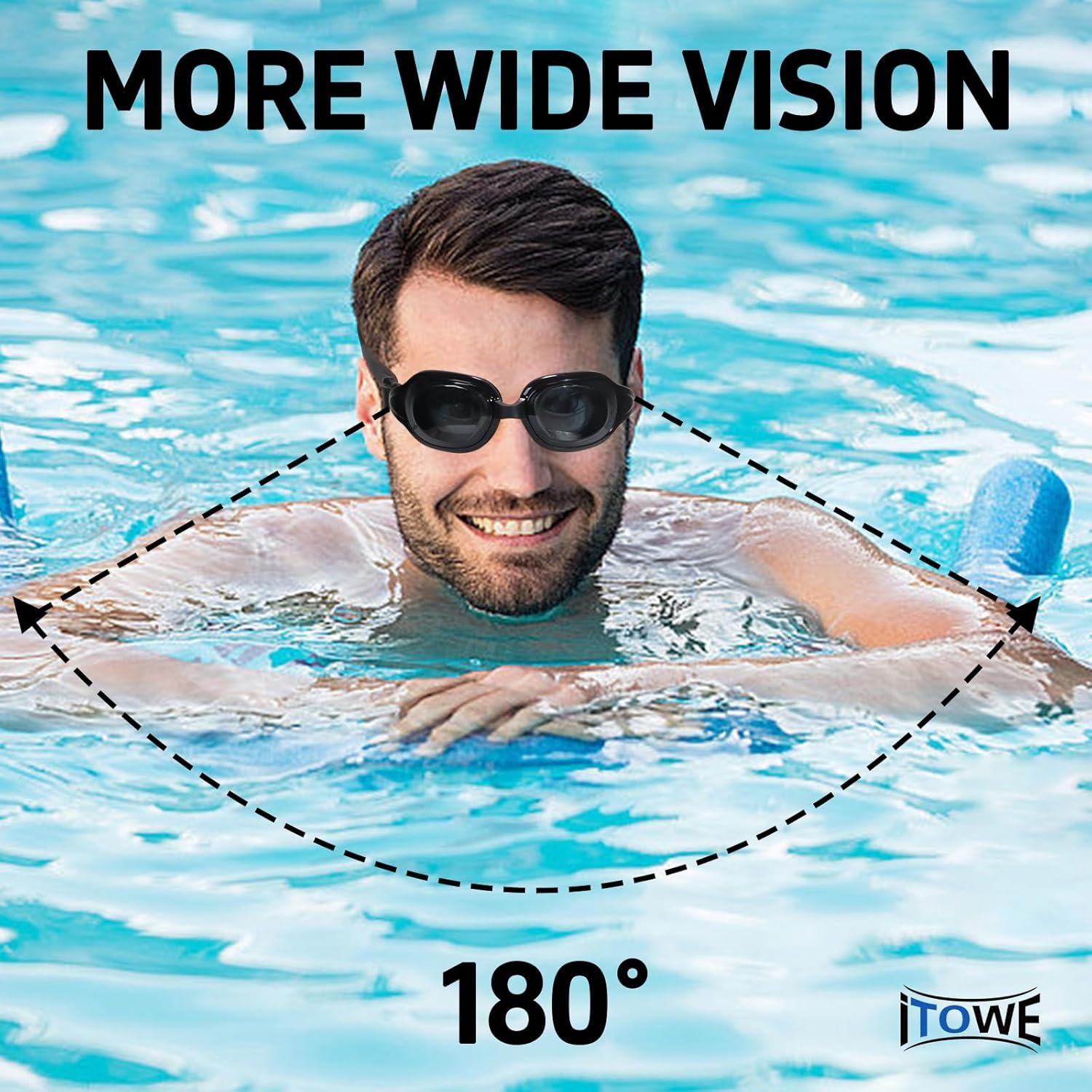 Gafas de natación iTOWE para adultos con protección UV y antiempañamiento