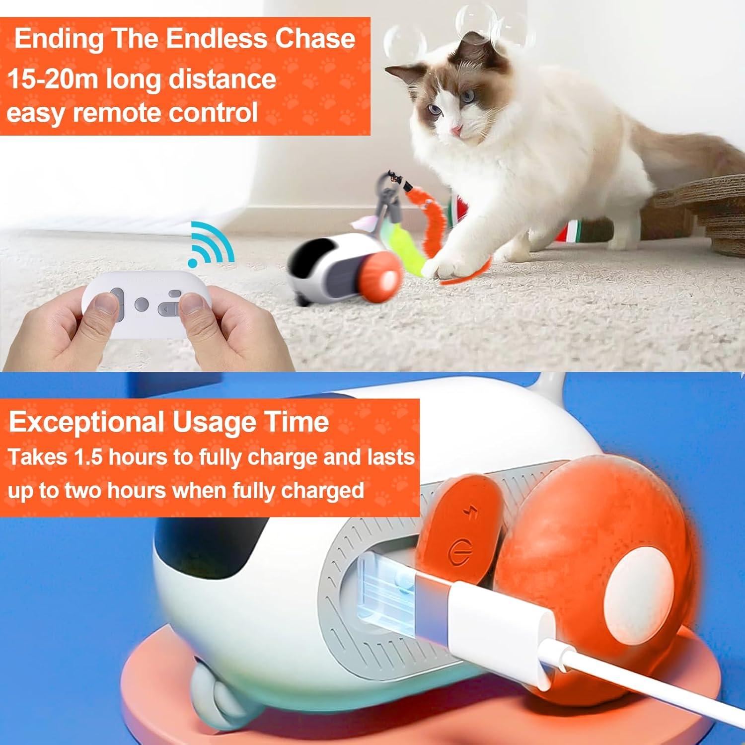 Juguete Interactivo para Gatos BABORUI H-402-2 Naranja