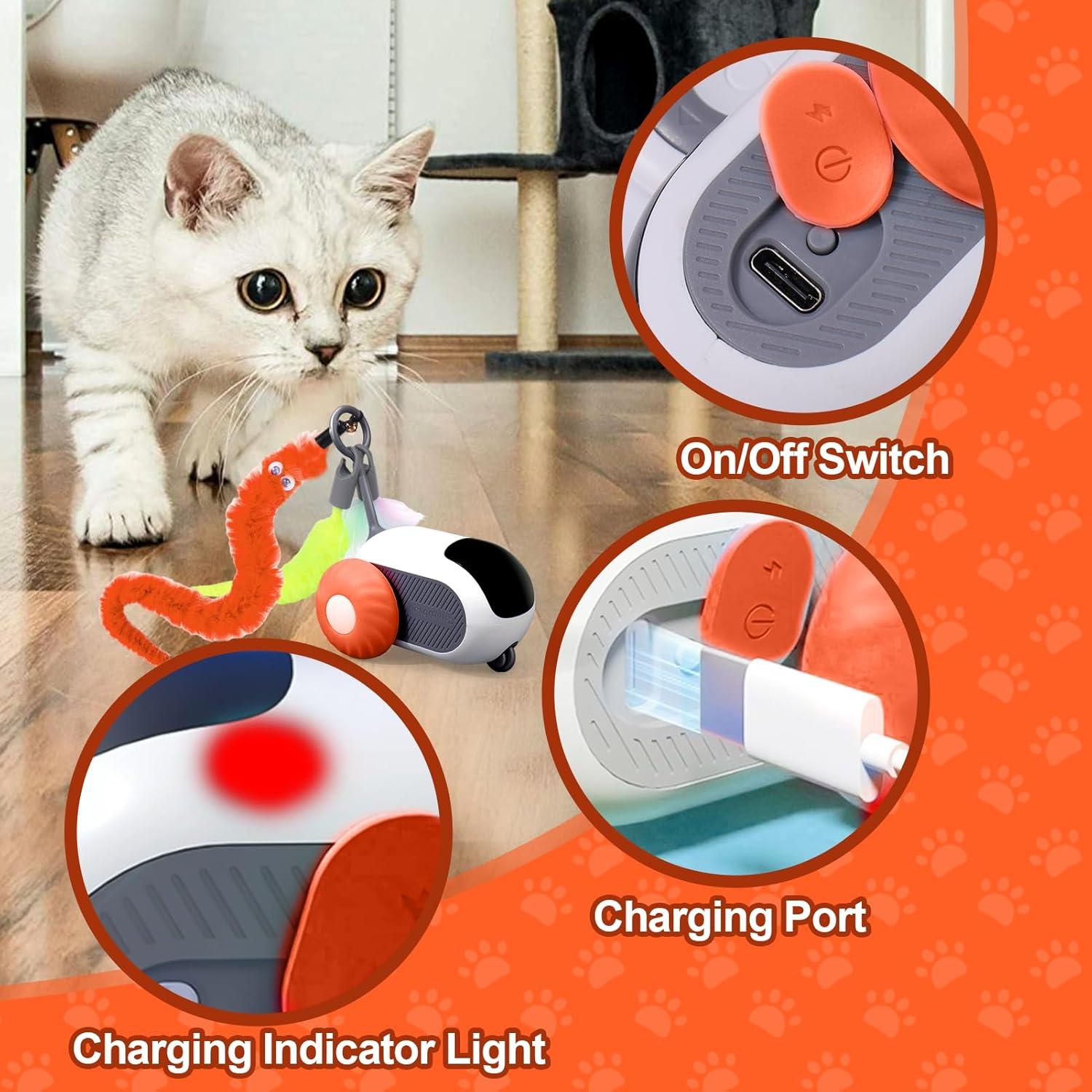 Juguete Interactivo para Gatos BABORUI H-402-2 Naranja