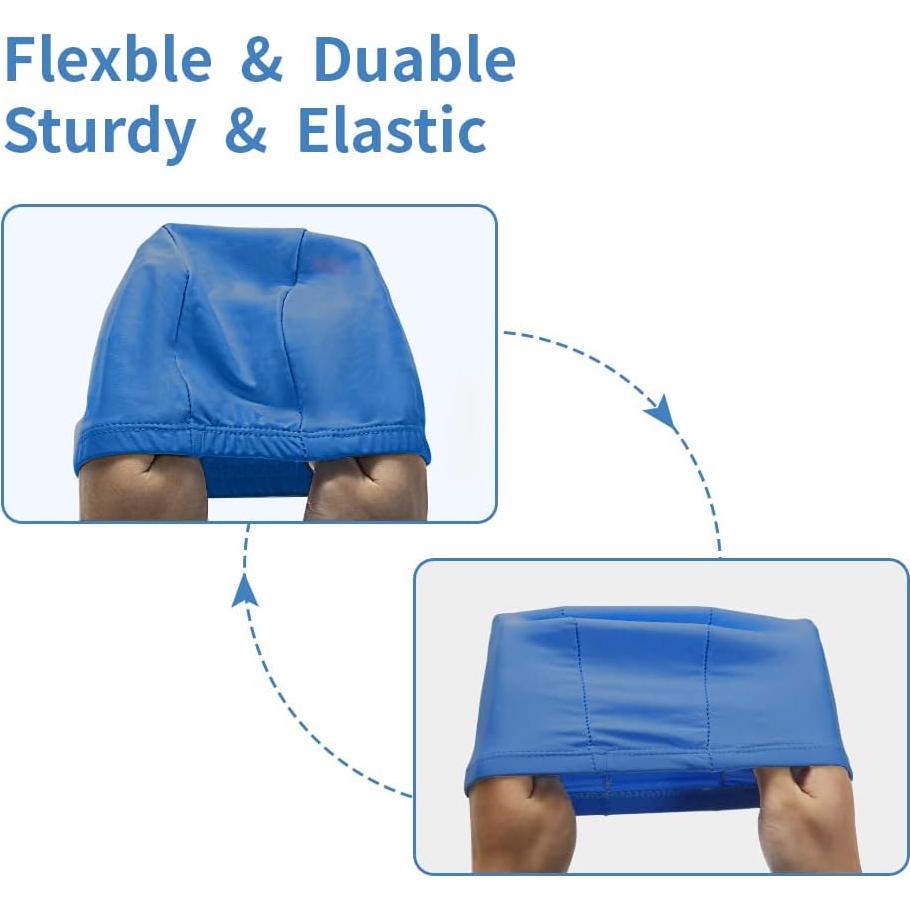 4 Gorras de Natación Elásticas Wholelovein - Unisex, Nylon