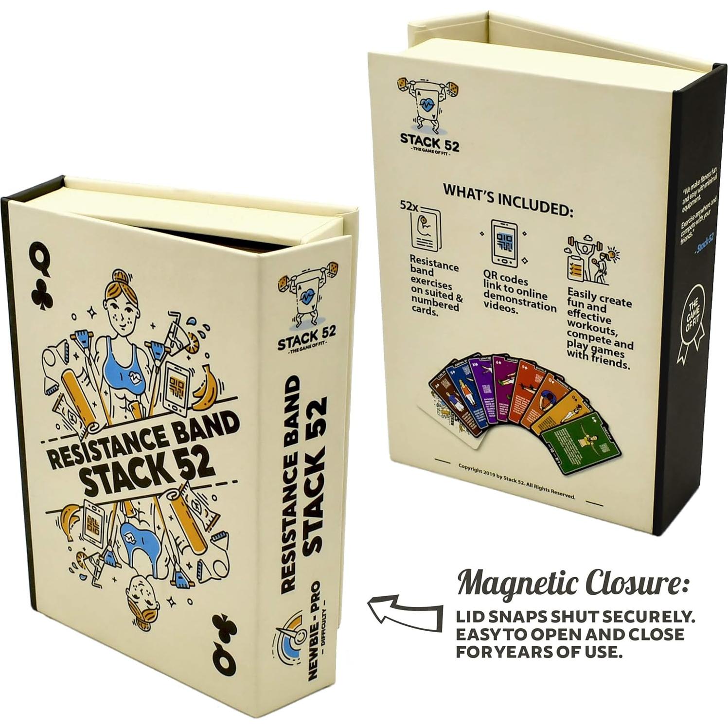 Tarjetas de Ejercicio con Banda de Resistencia Stack 52 - 52 Ejercicios