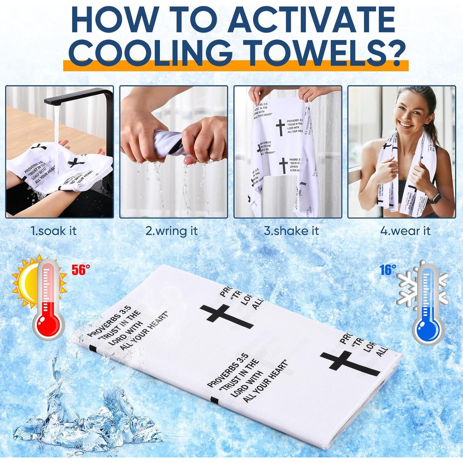 Toallas de Enfriamiento Peryiter 12 Unidades Microfibra 101.6x30.5cm