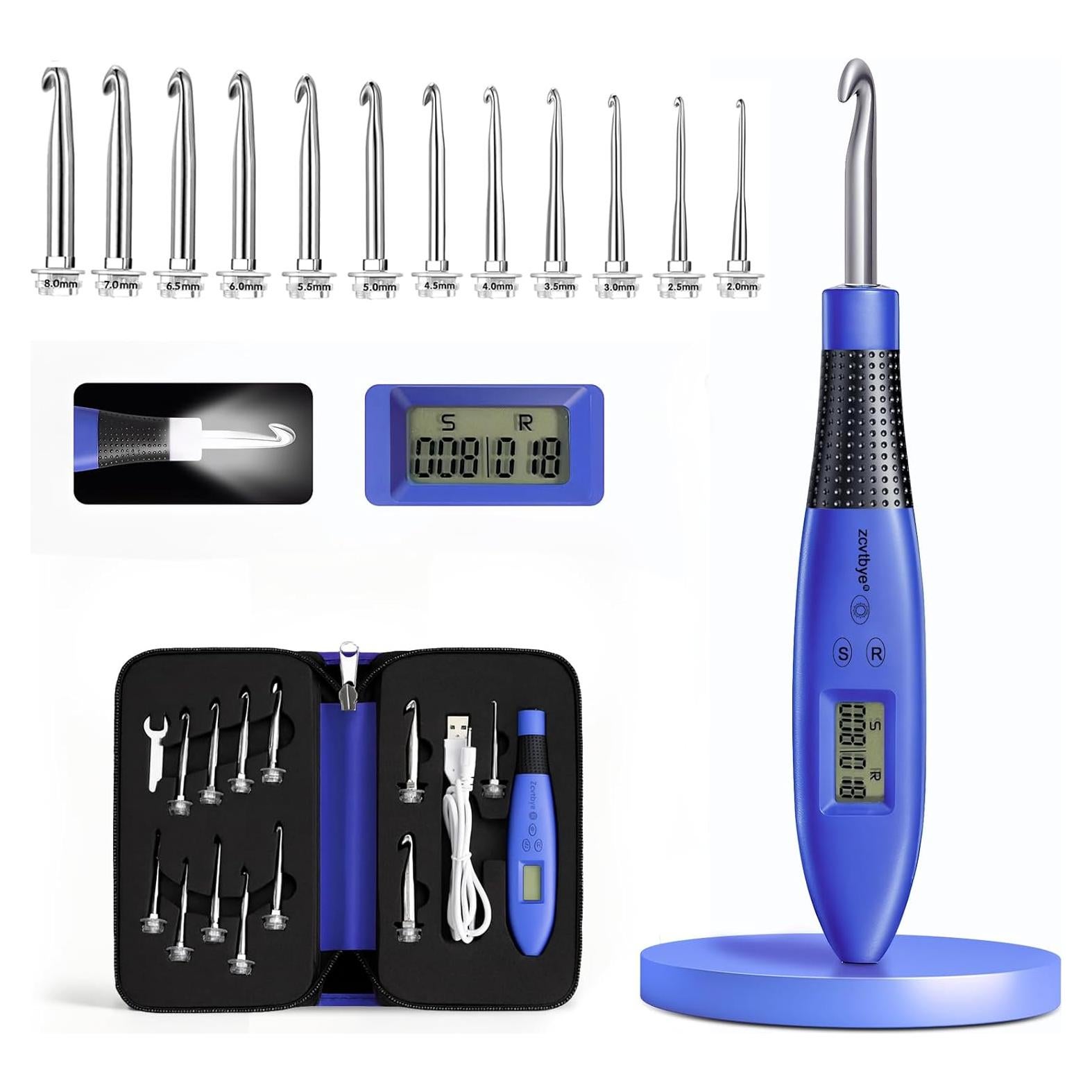 Juego de Ganchillos Iluminados Transplantar 12 Tamaños LED