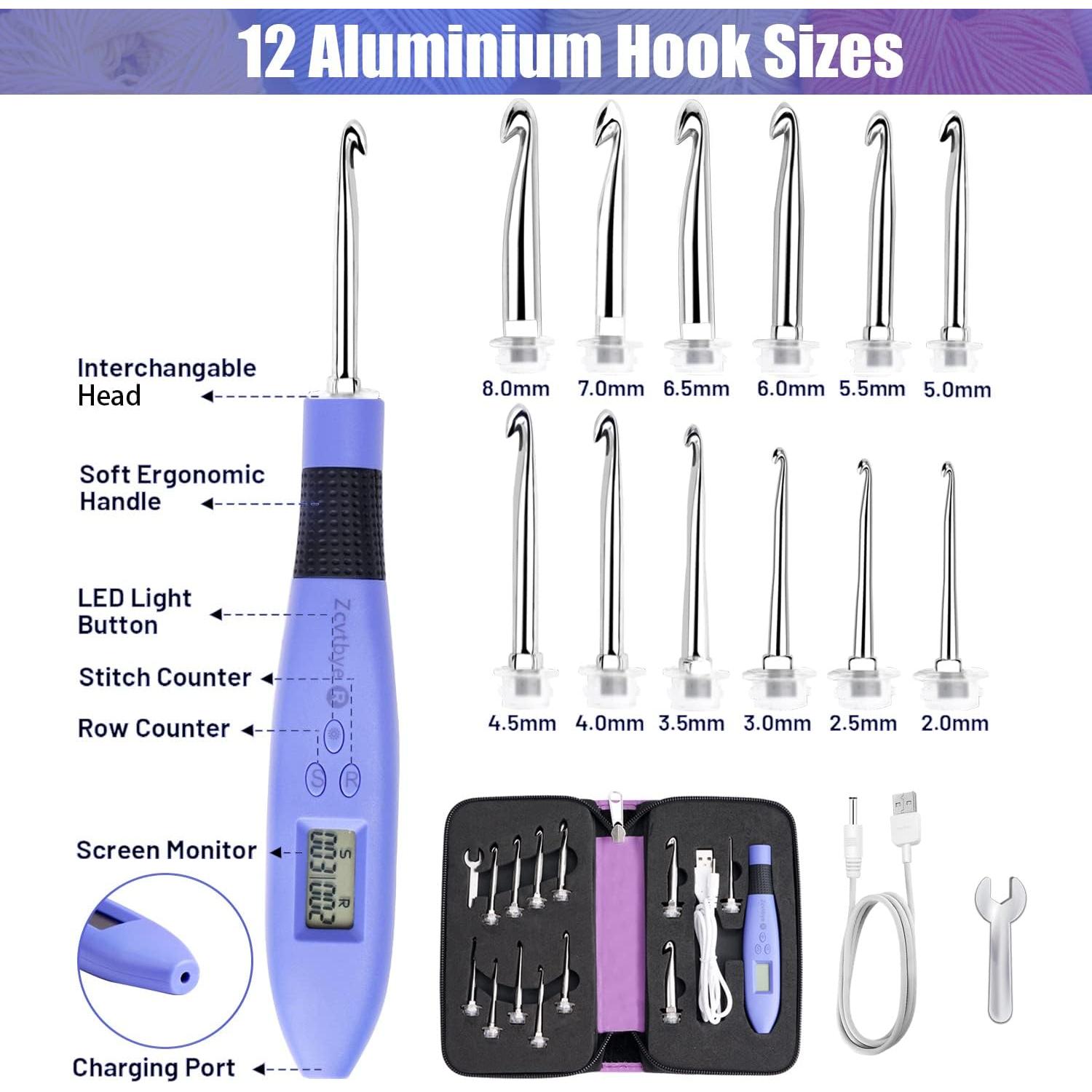 Juego de Ganchillos Iluminados Transplantar 12 Tamaños LED