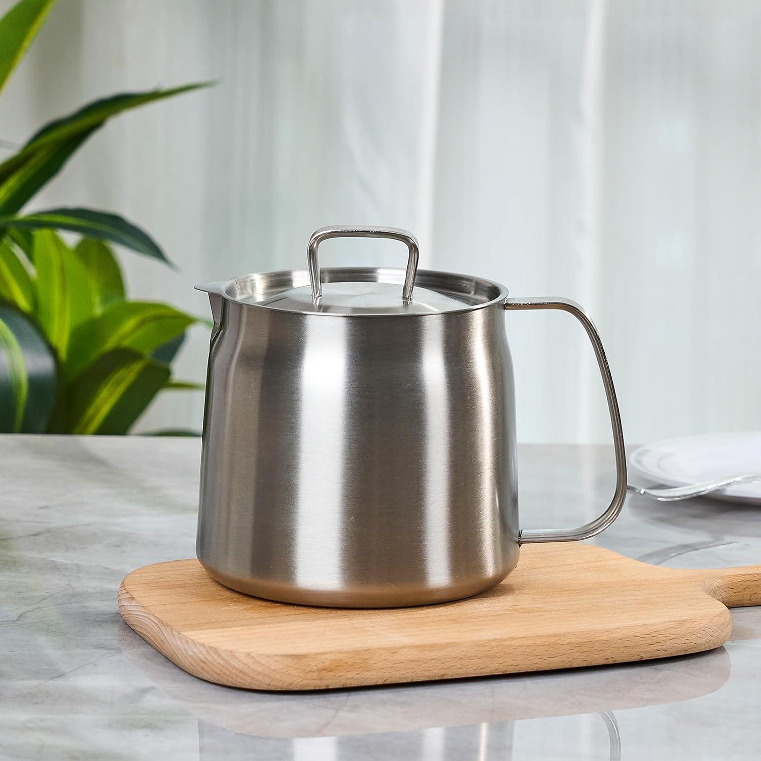 Contenedor de Aceite Fijinhom 1.5L Acero Inoxidable con Colador