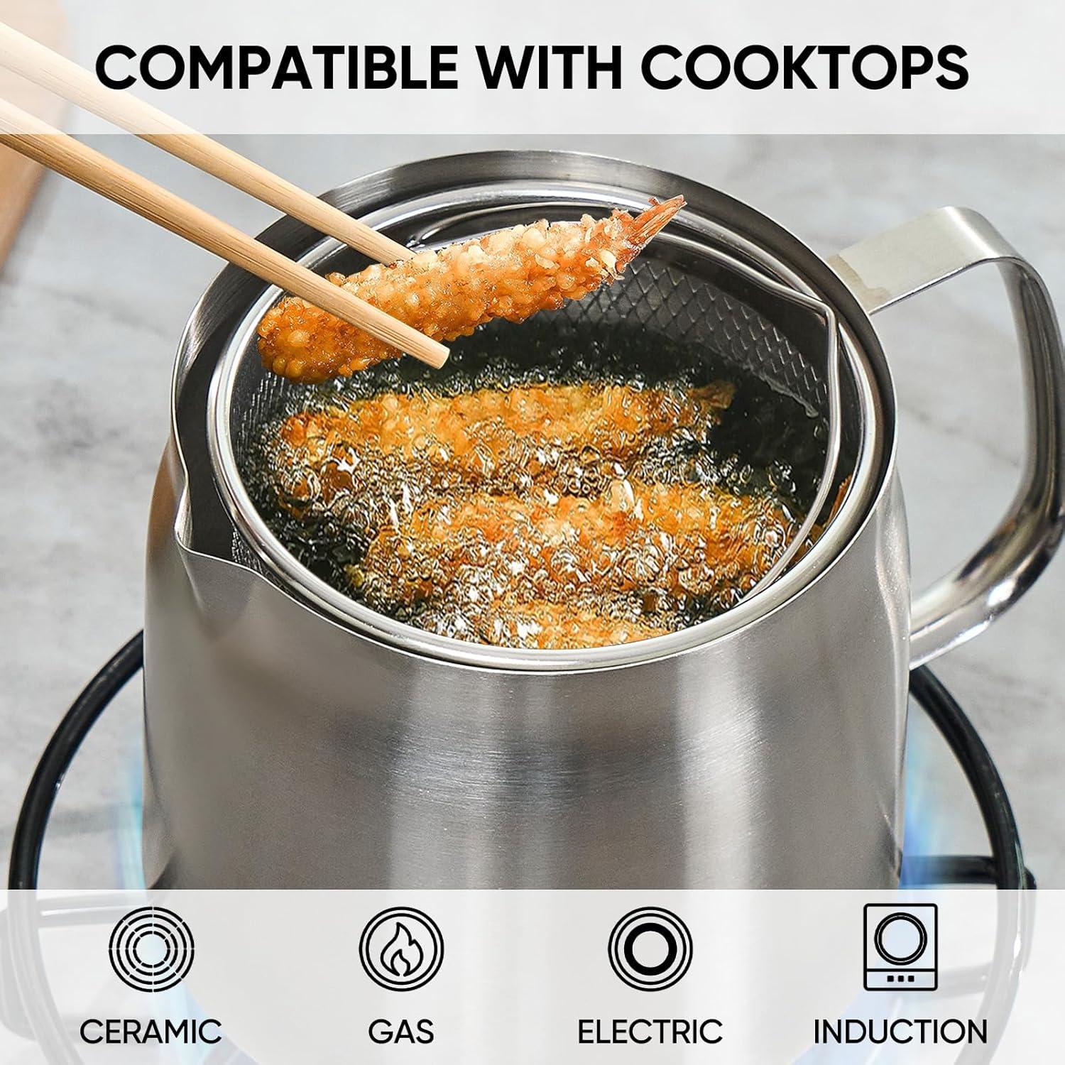 Contenedor de Aceite Fijinhom 1.5L Acero Inoxidable con Colador