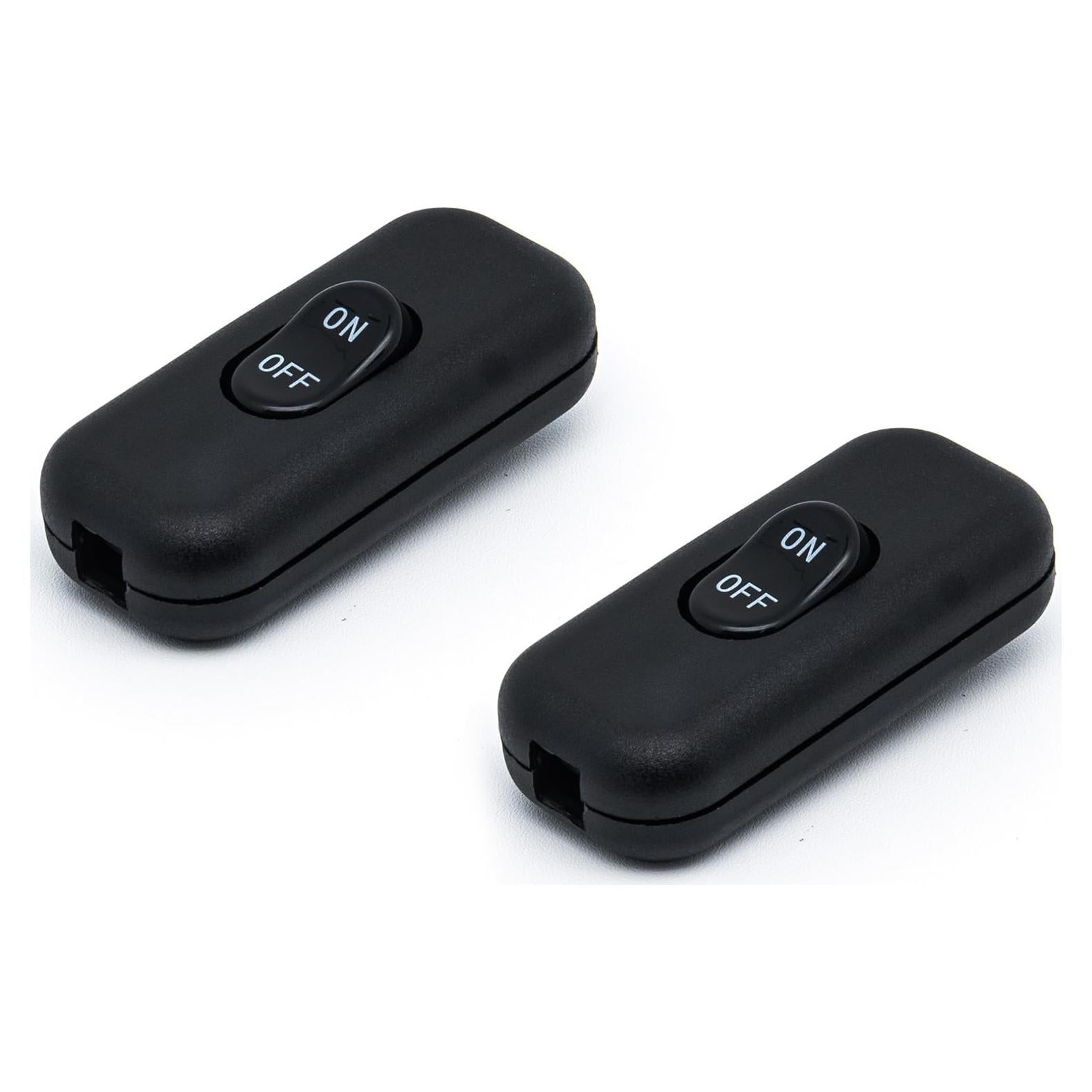 Interruptor de Cable en Línea Surf Turtle 2-Pack Negro 6A 250V