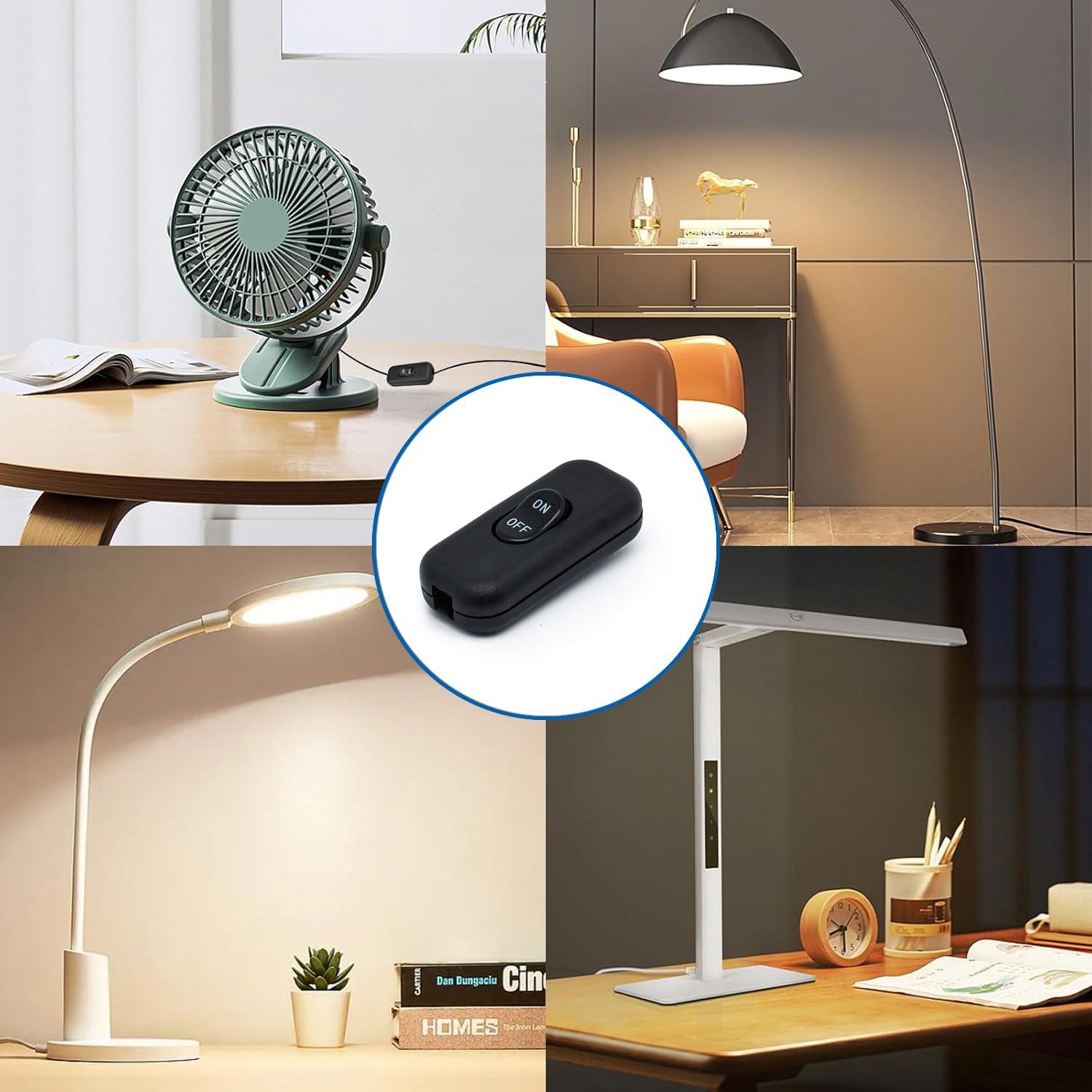 Interruptor de Cable en Línea Surf Turtle 2-Pack Negro 6A 250V