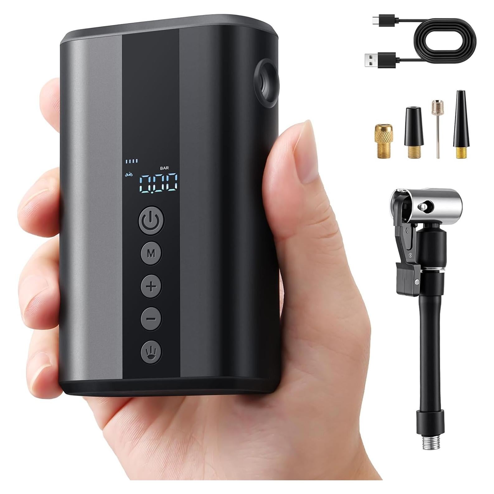 Compresor de Aire Portátil AUMENTAR 130 PSI para Bicicleta