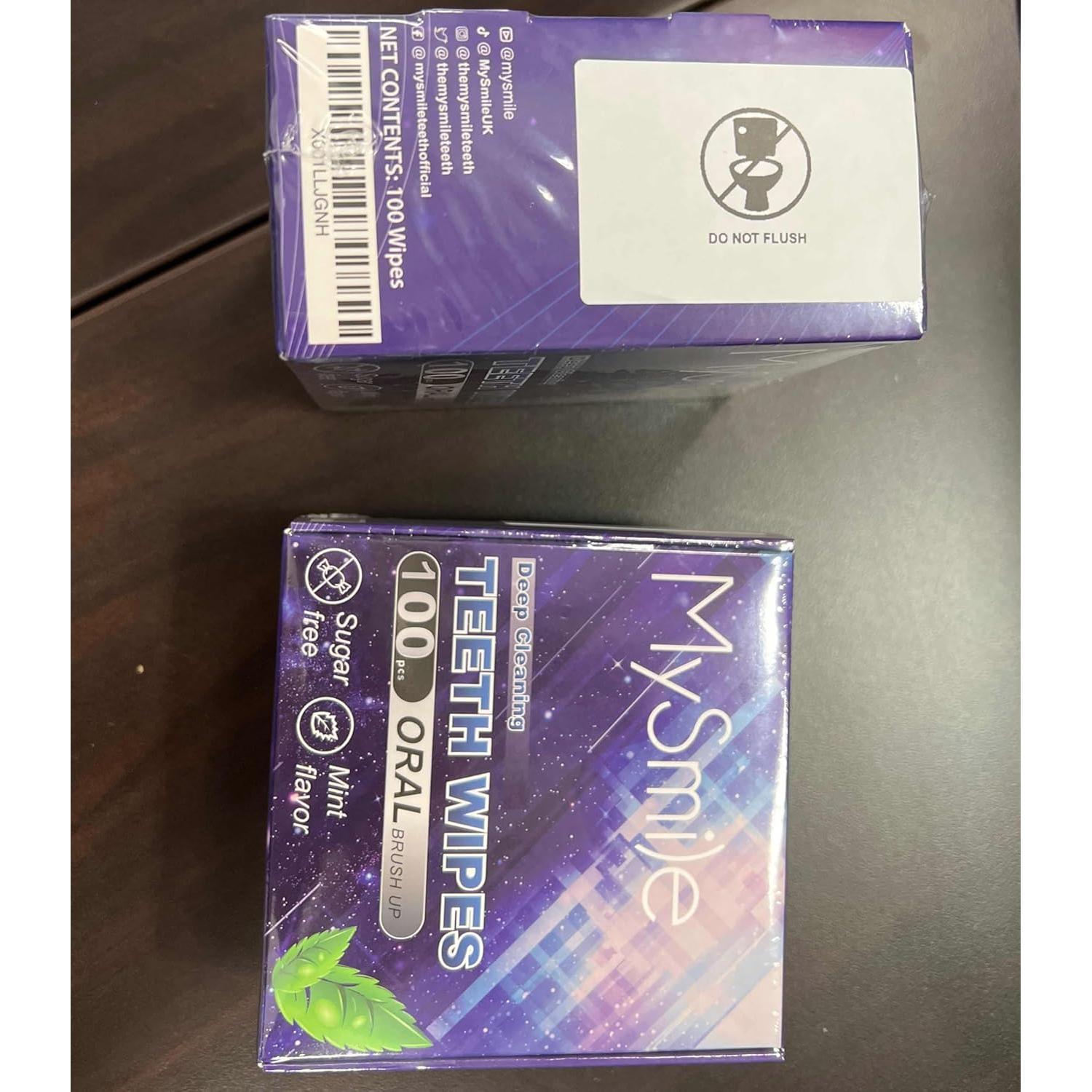 Toallitas para Dientes MySmile 100pcs Desechables Menta