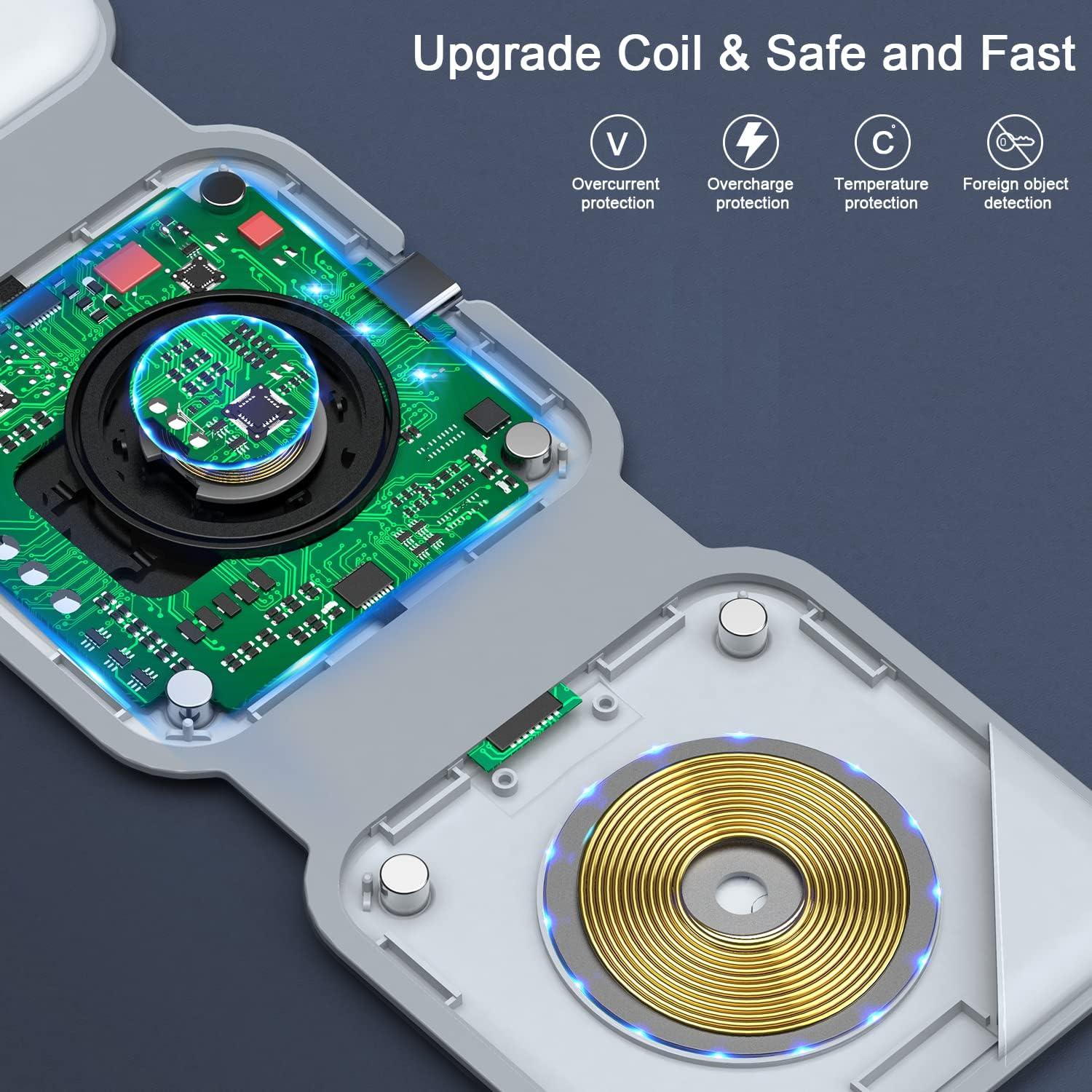 Cargador Inalámbrico 3 en 1 RTOPS para iPhone, iWatch, AirPods