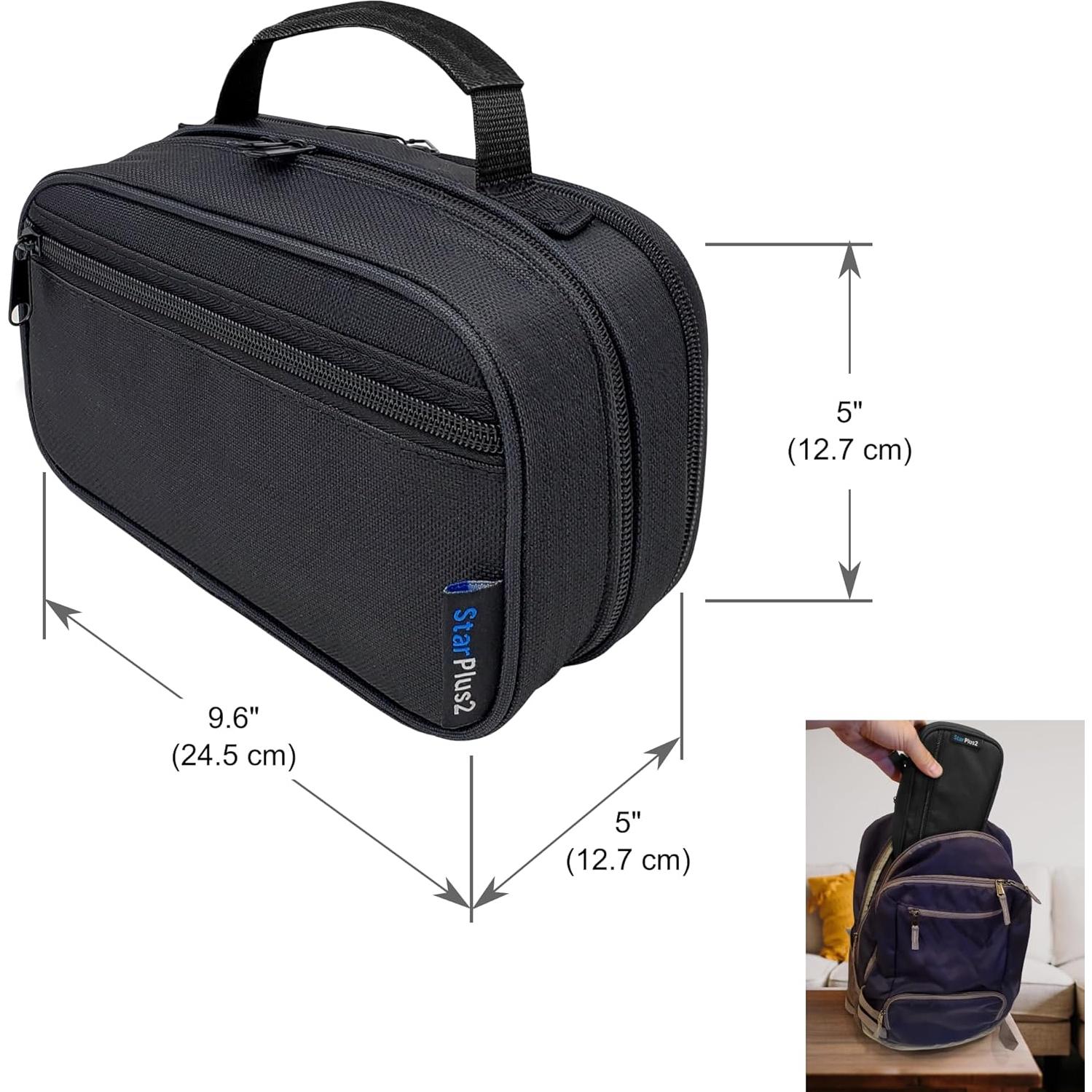 Organizador de Medicamentos StarPlus2 Negro - Bolsa Pequeña 24.5x12.6x11 cm