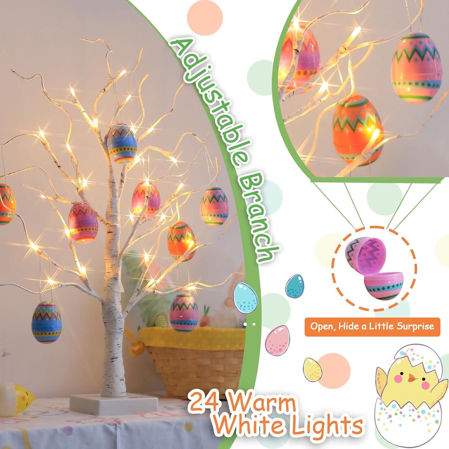 Árbol de Pascua iluminado PEIDUO 0.61 m con 24 luces