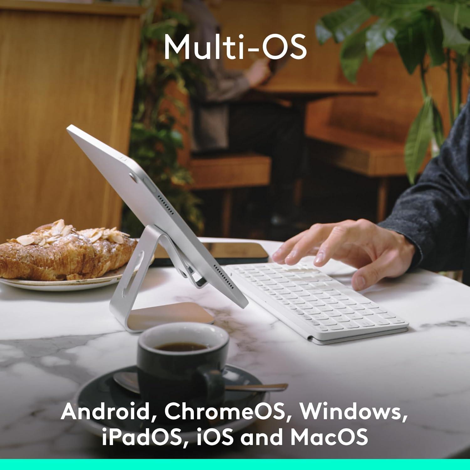 Teclado Bluetooth Logitech Keys-To-Go 2 Gris Pálido