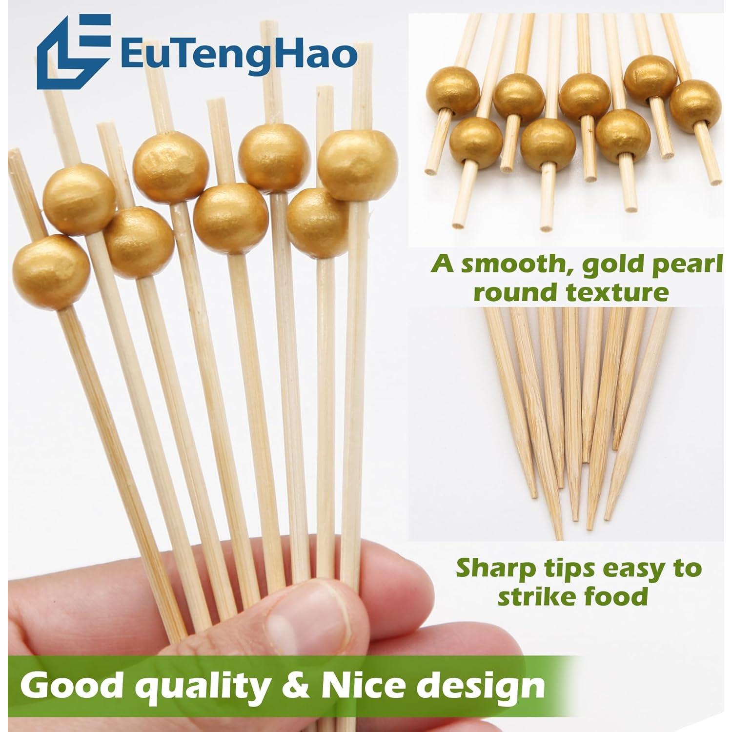 Palillos de Cóctel de Bambú EuTengHao 200 Pcs 11.94 cm