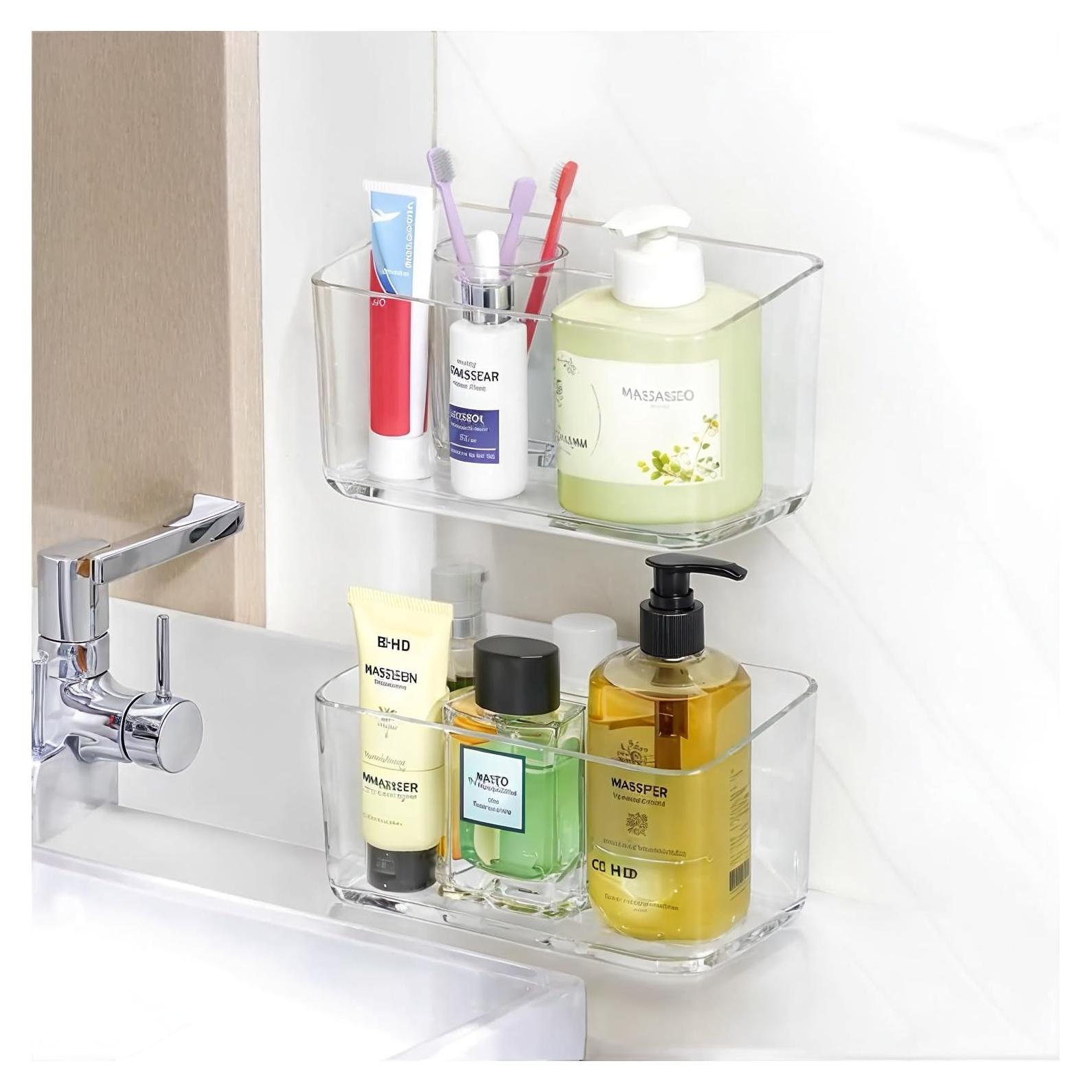 Estantes de Ducha Adhesivos PAVSTINE - 2 Paquete, 17.5x10x9.5cm