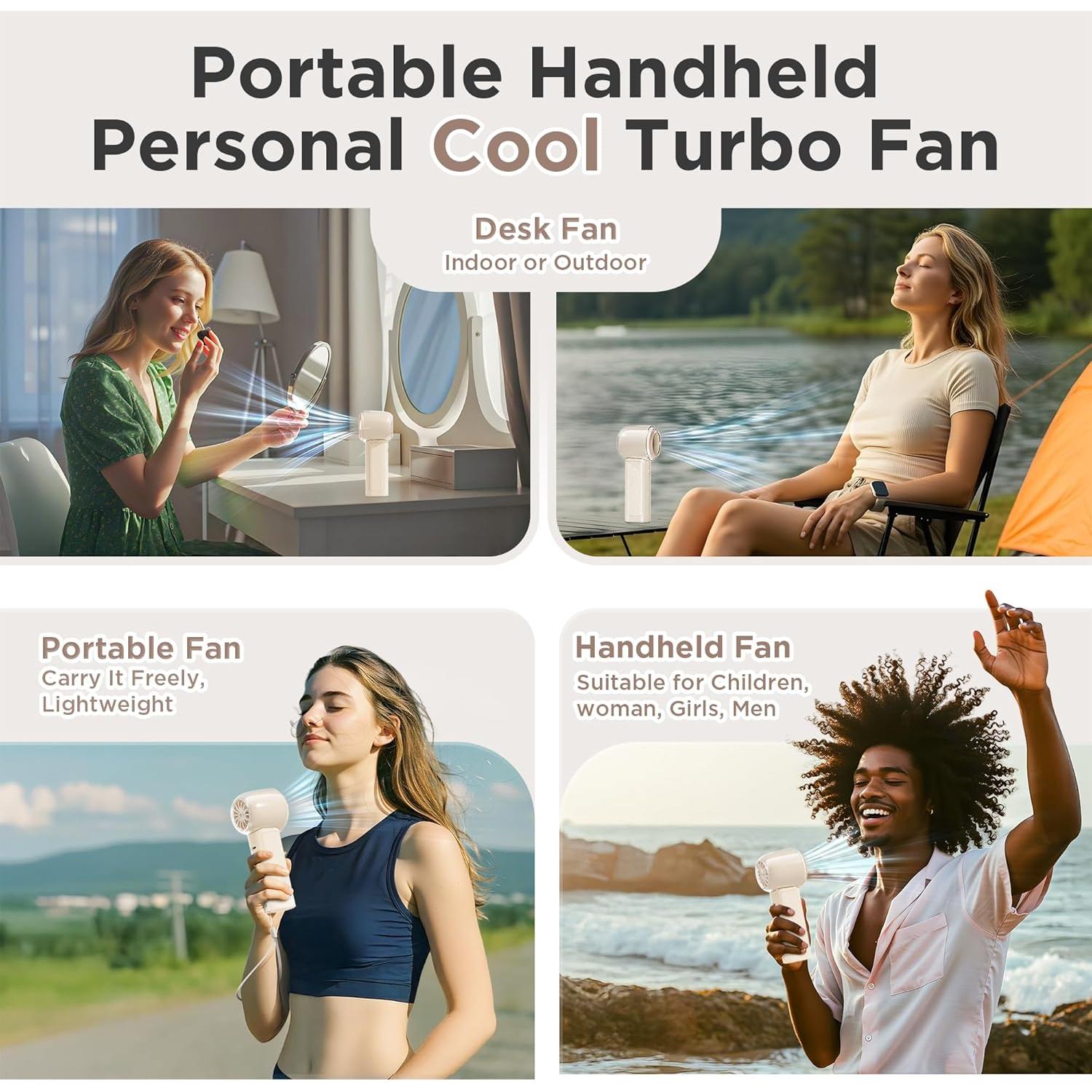 Ventilador Personal Portátil Xyphora Turbo 4000mAh 15000RPM