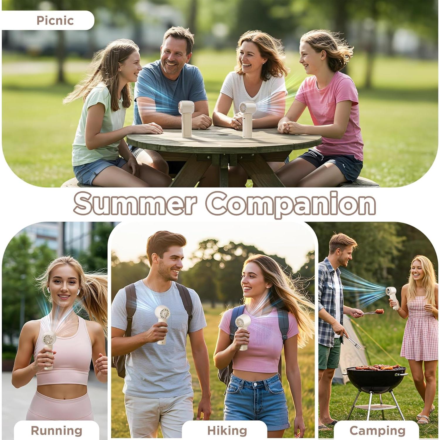 Ventilador Personal Portátil Xyphora Turbo 4000mAh 15000RPM