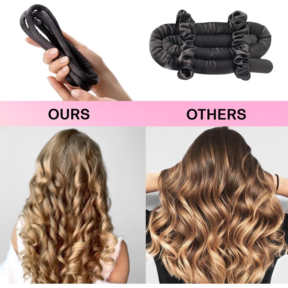 Diadema Rizador Sin Calor Lanzhire - Para Cabello Largo y Corto